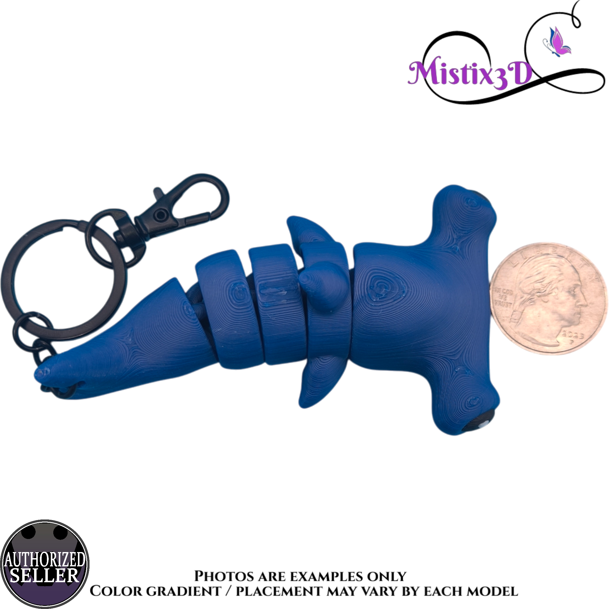 Hammerhead Shark Blue Keychain | Authorized Seller