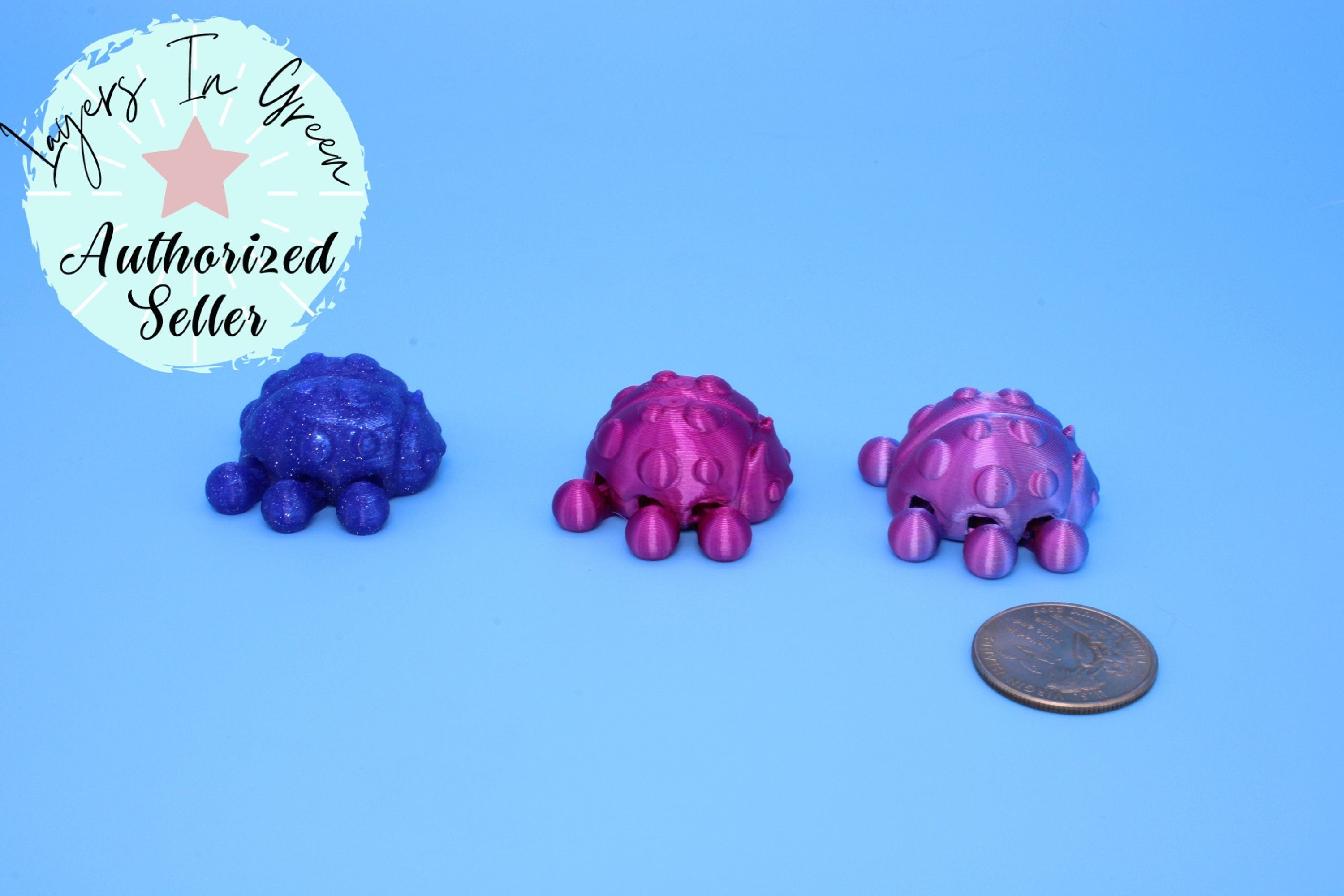 Ladybug- 3 pack | 3D Printed | Cute Ladybug | 1.25 inches | Fidget Toy.