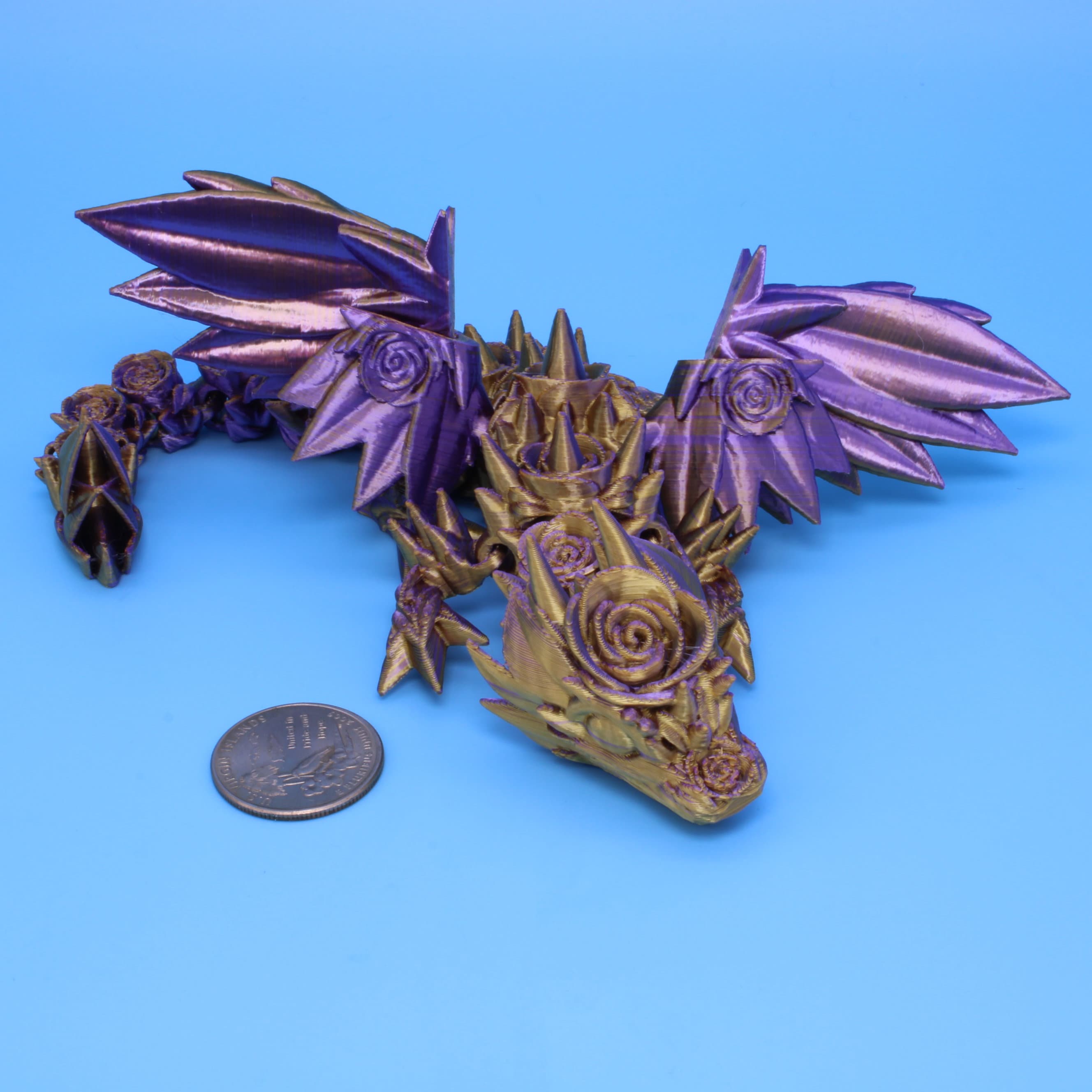Baby Rose Wing Dragon | 3D Printed