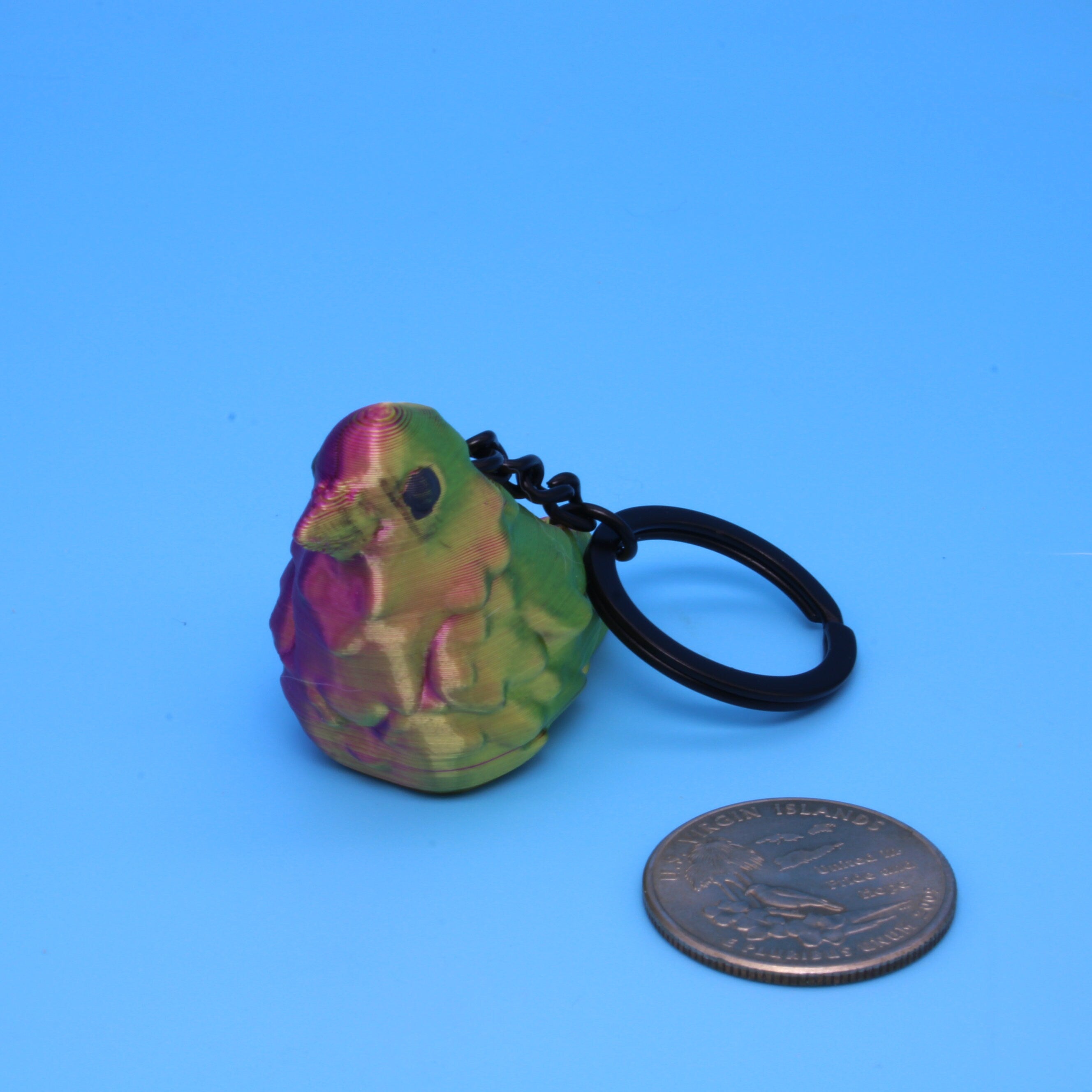 Miniature Raven Keychain. 3D Printed
