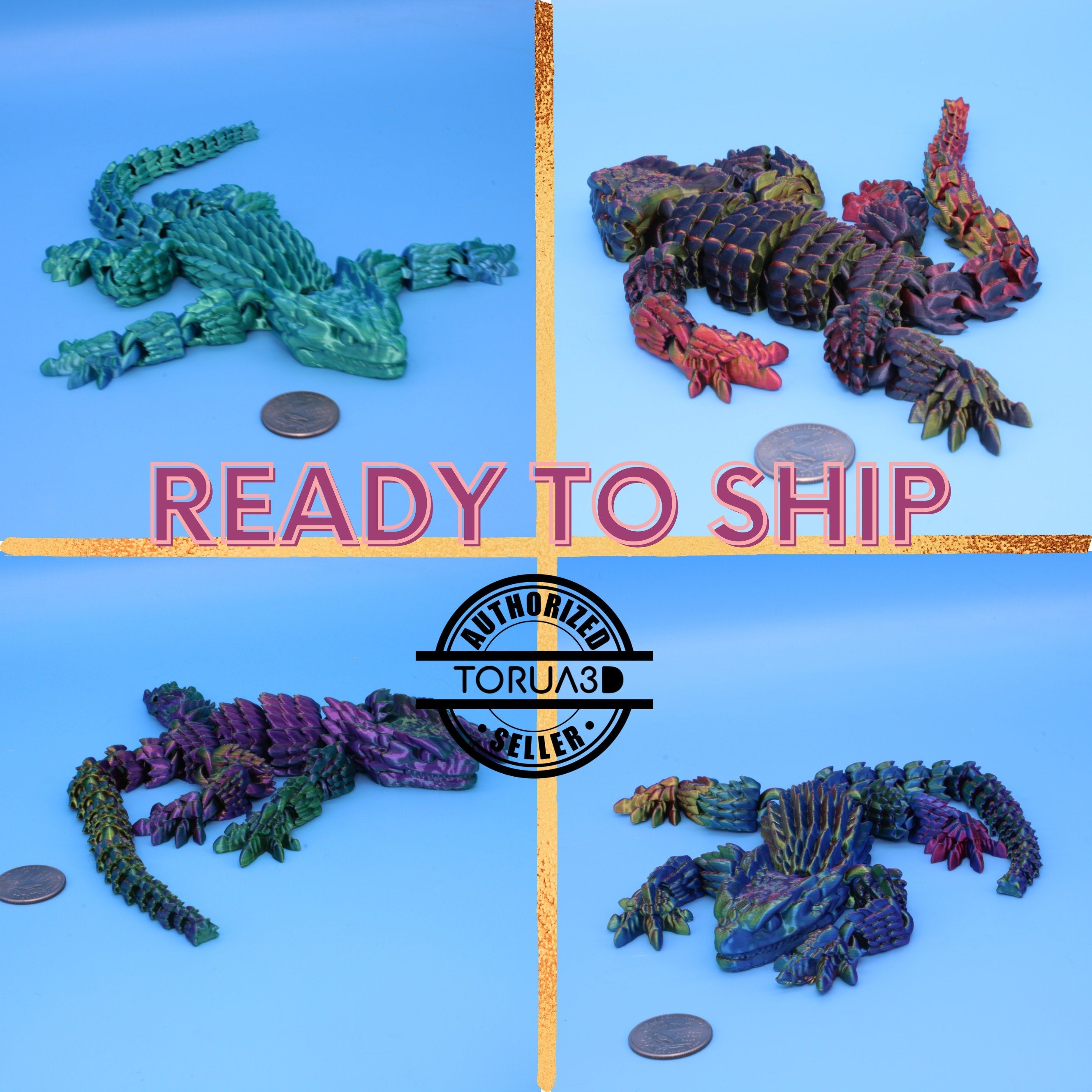 Lizard Armadillo - 3D Printed