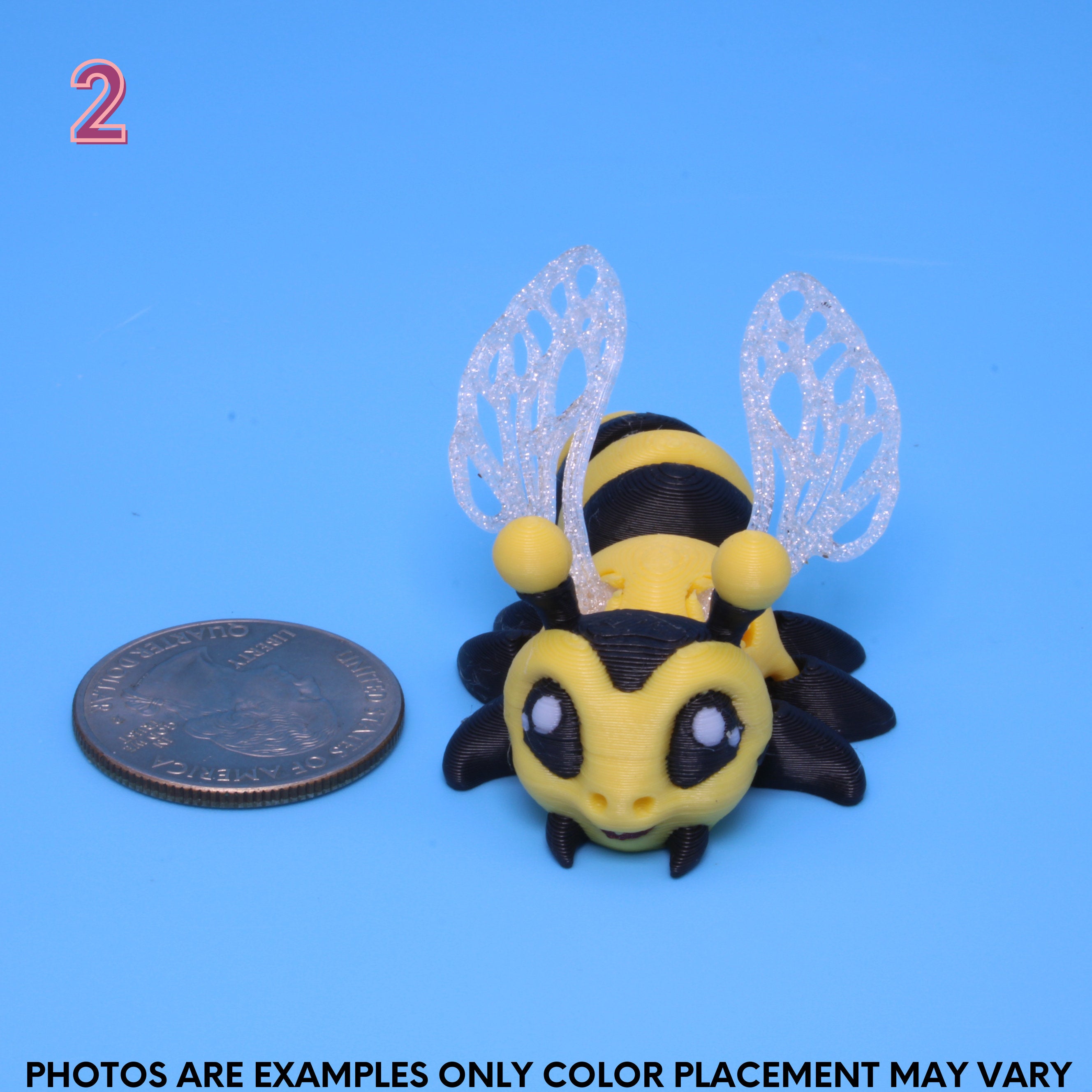 Art Flex Bee, 3 Sizes, 2 Wings options - 3D Printed | Authorized Seller