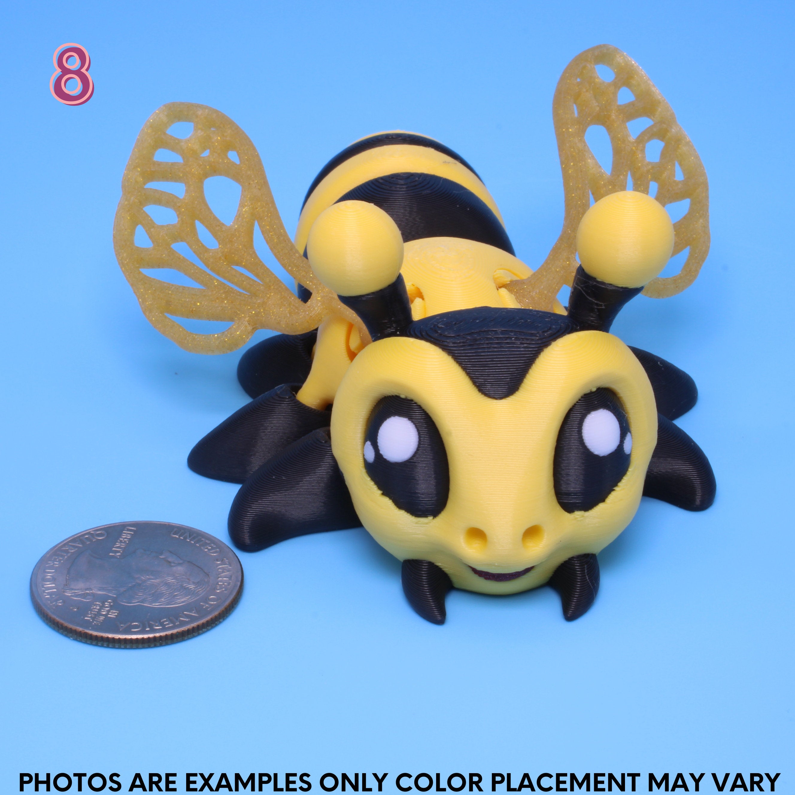 Art Flex Bee, 3 Sizes, 2 Wings options - 3D Printed | Authorized Seller