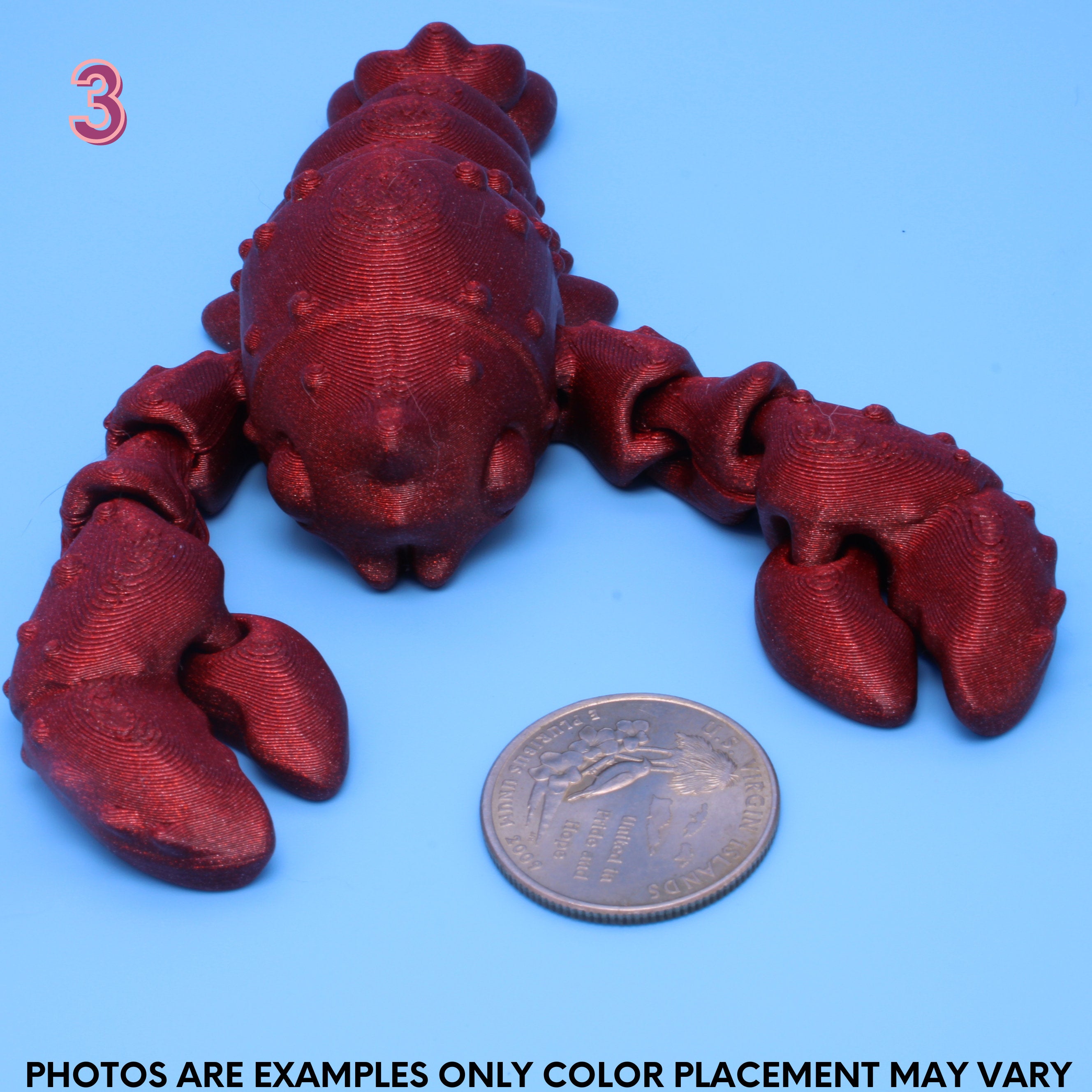 Lobster Red - 3D Printed | Layers In Green Authorized Seller