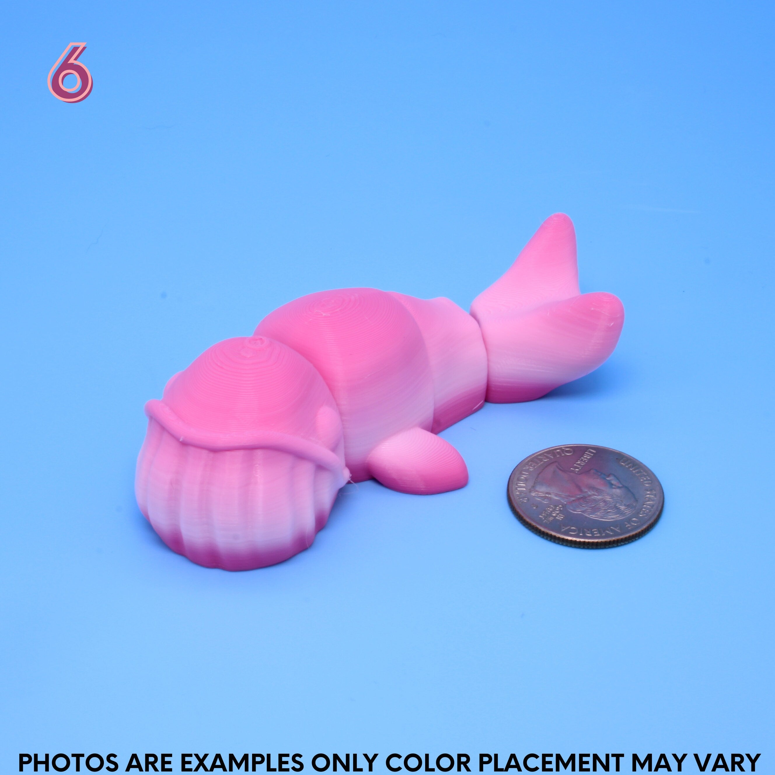 Cute Animals, Random Pink Gradient - 3D Printed | Authorized Seller