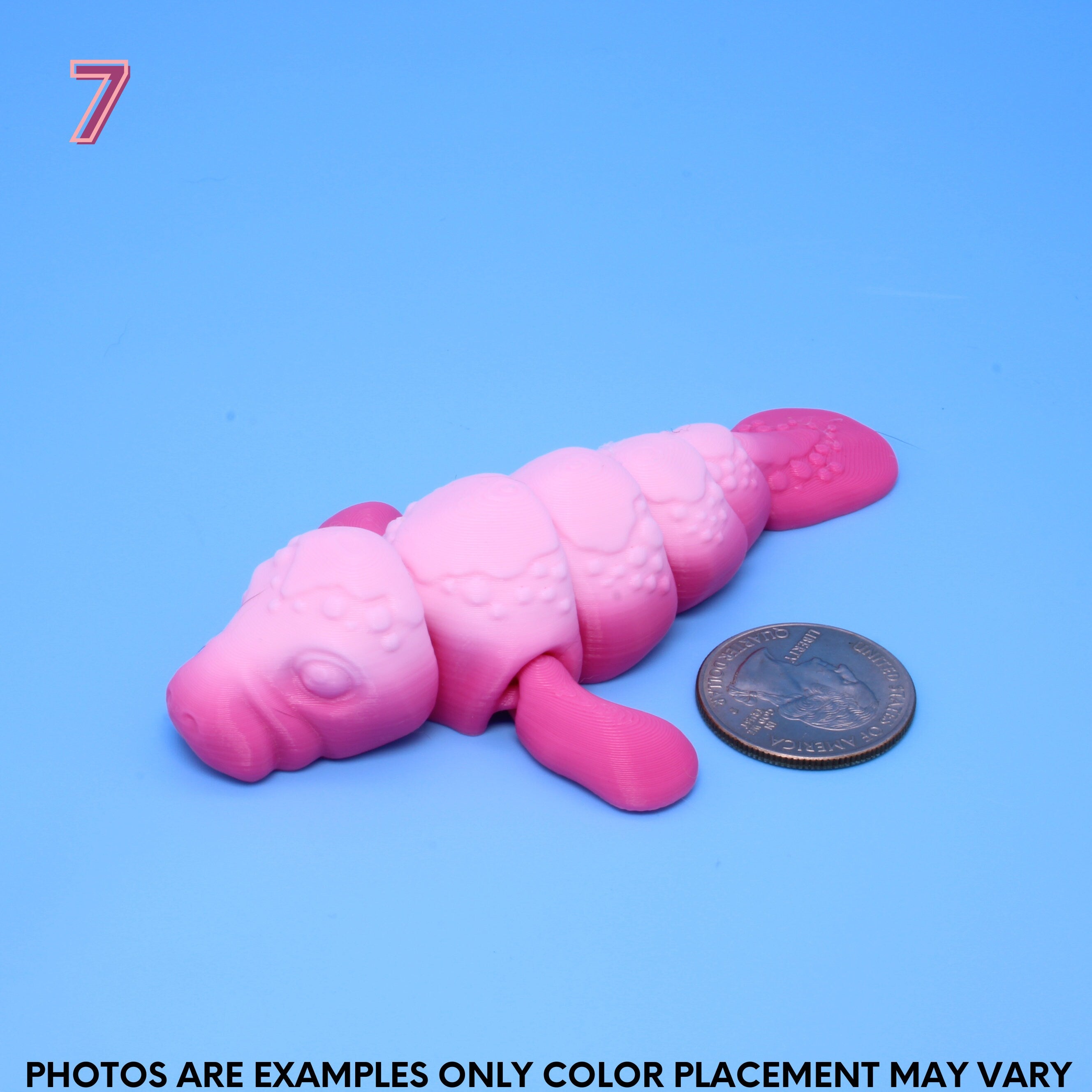 Cute Animals, Random Pink Gradient - 3D Printed | Authorized Seller