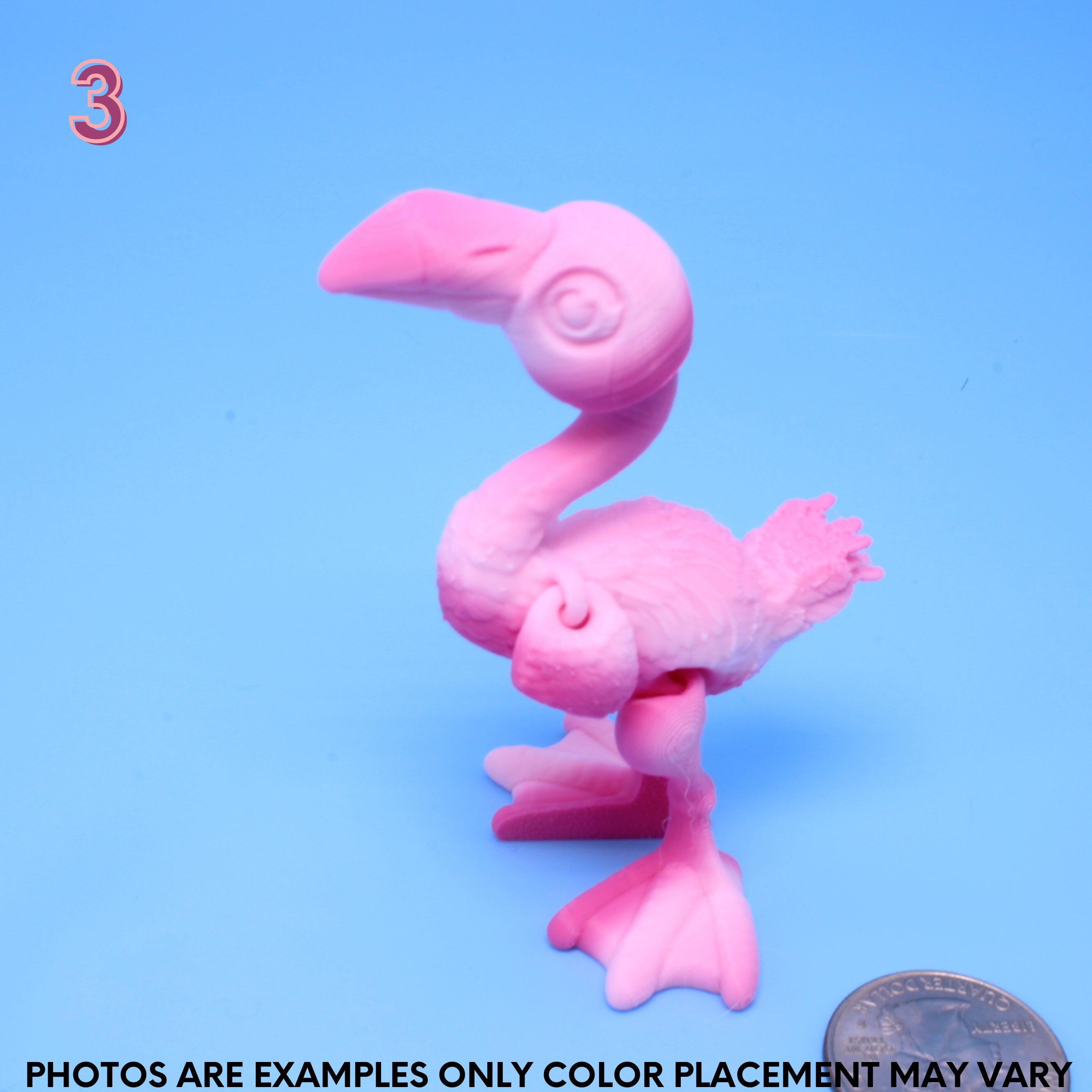 Cute Animals, Random Pink Gradient - 3D Printed | Authorized Seller