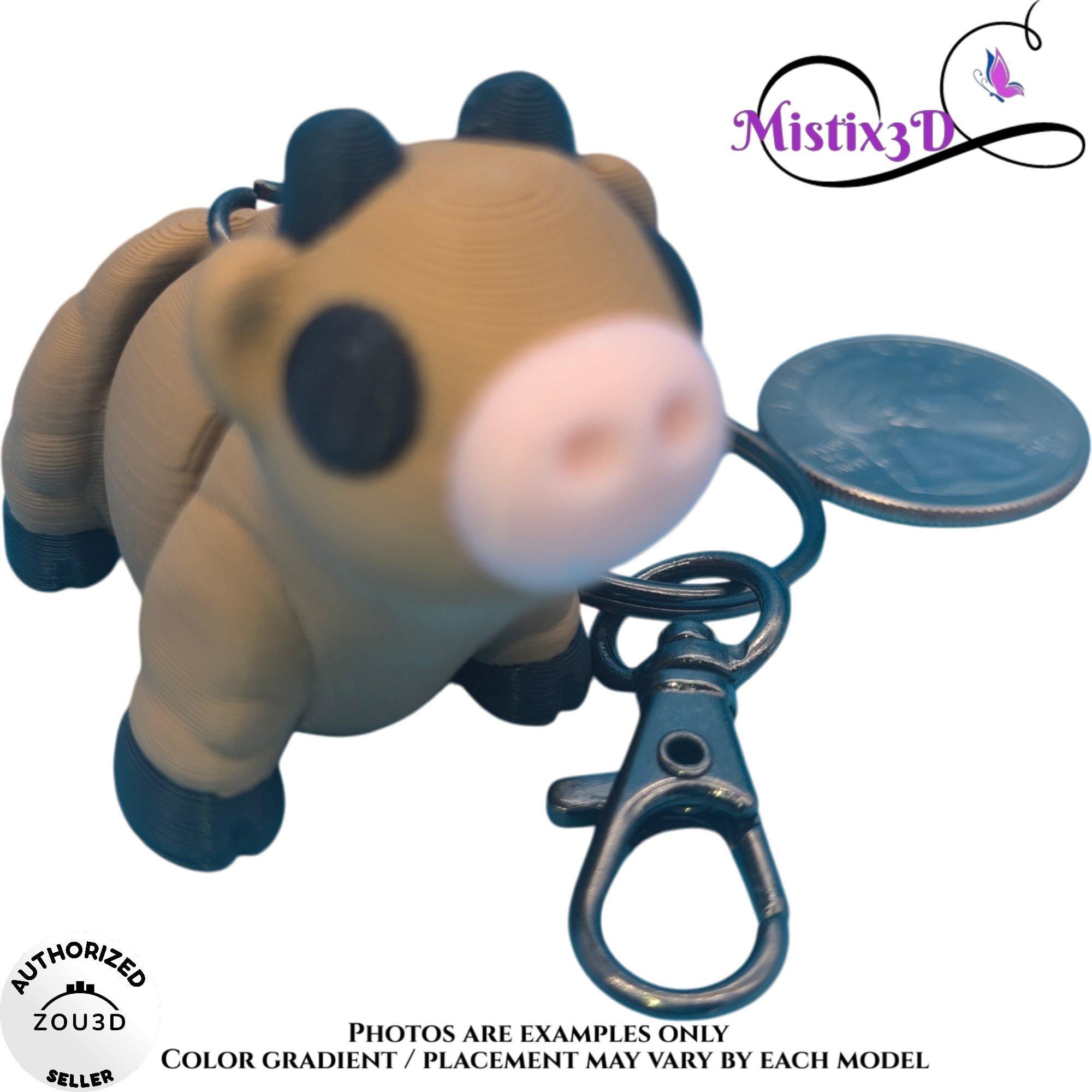 Brown Cow Keychain | Authorized Seller