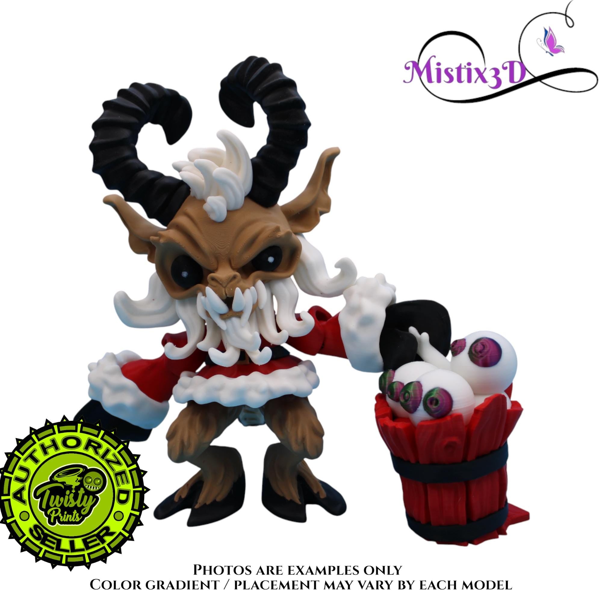 Krampus Fidget, 2 Sizes 3D Printed Poseable – Authorized Seller of Twisty Prints