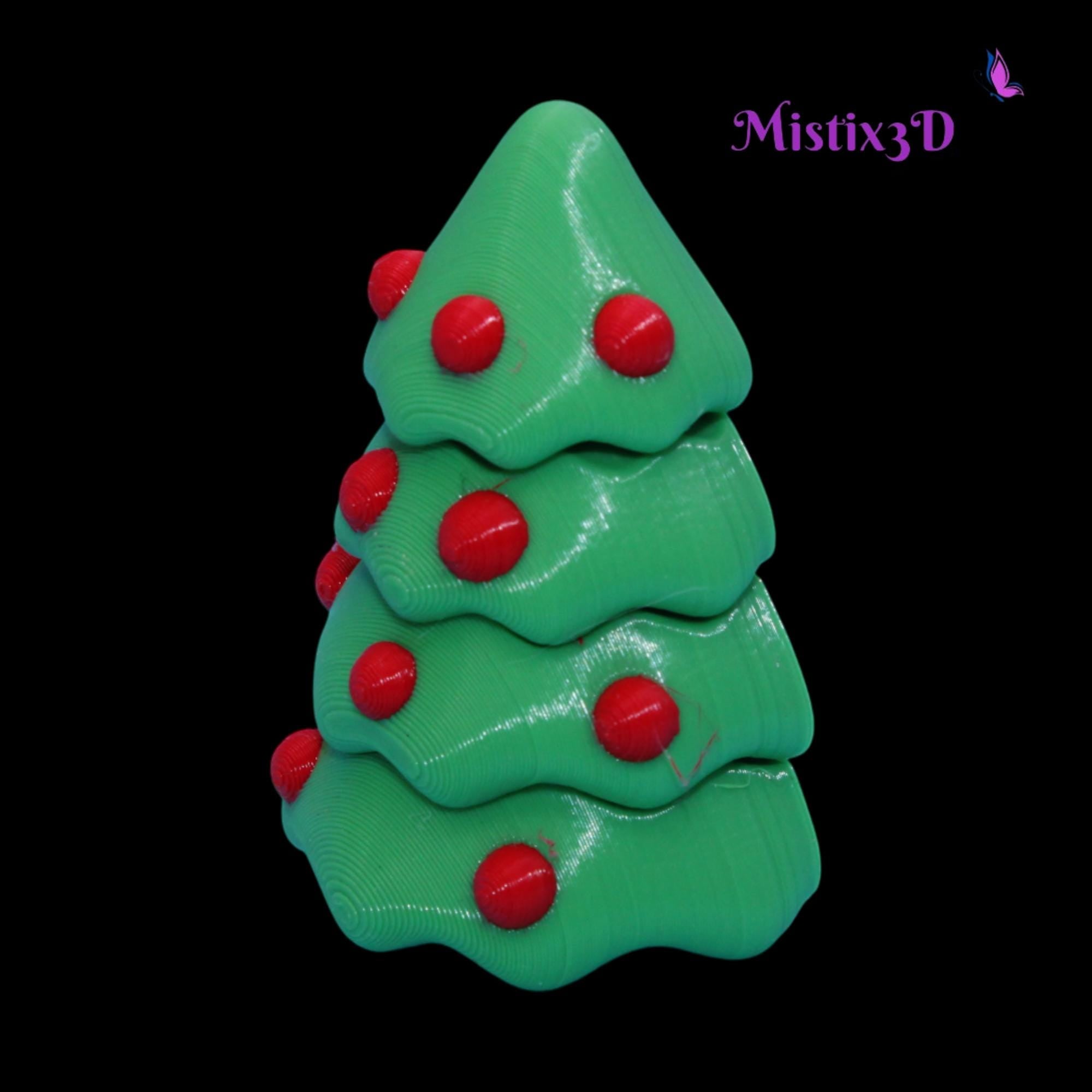 Christmas Tree with/without Eyes | Funny Holiday Desk Decor | 3D Printed | Kawaii Xmas Gift