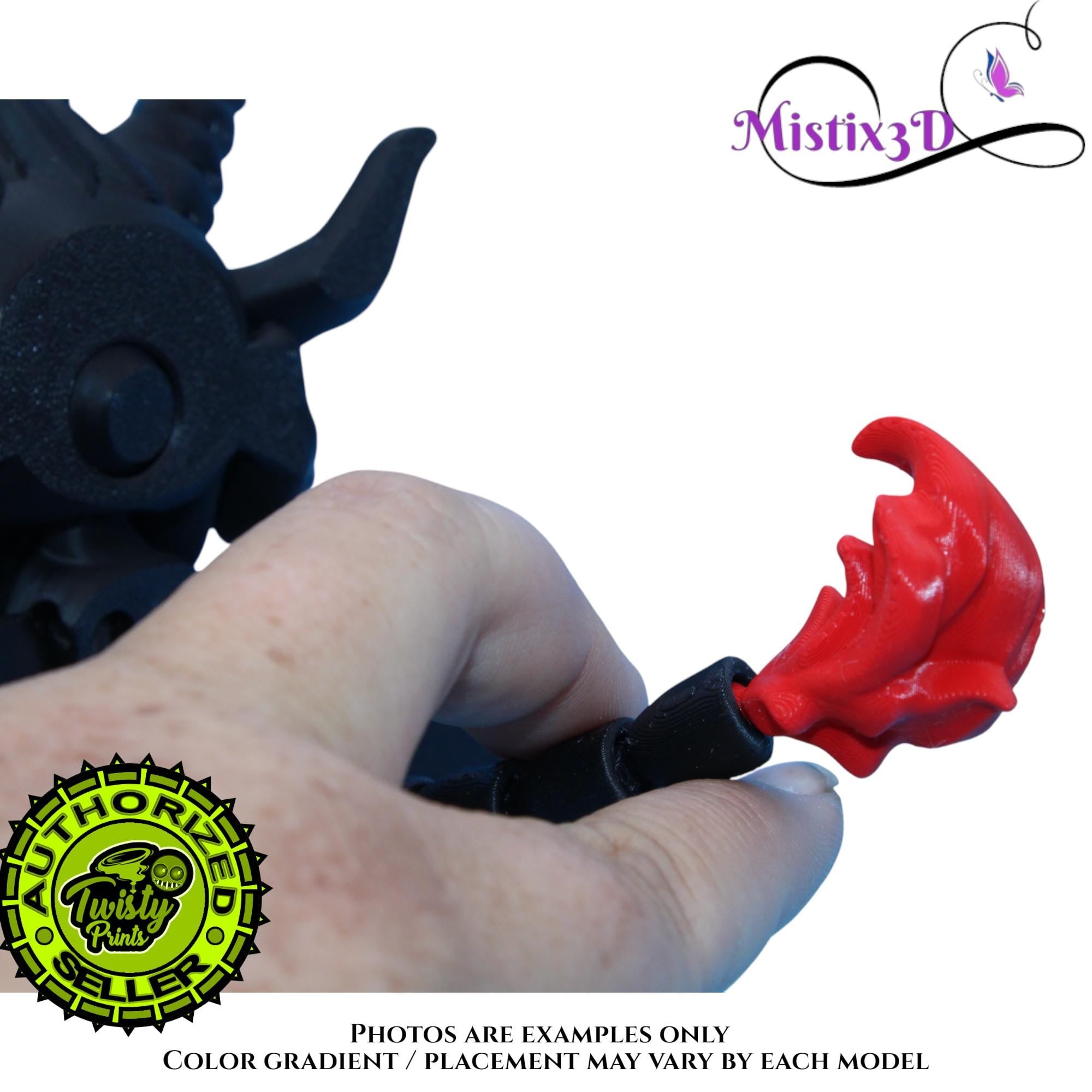 Krampus Fidget with tail, 2 Sizes 3D Printed Poseable – Authorized Seller of Twisty Prints