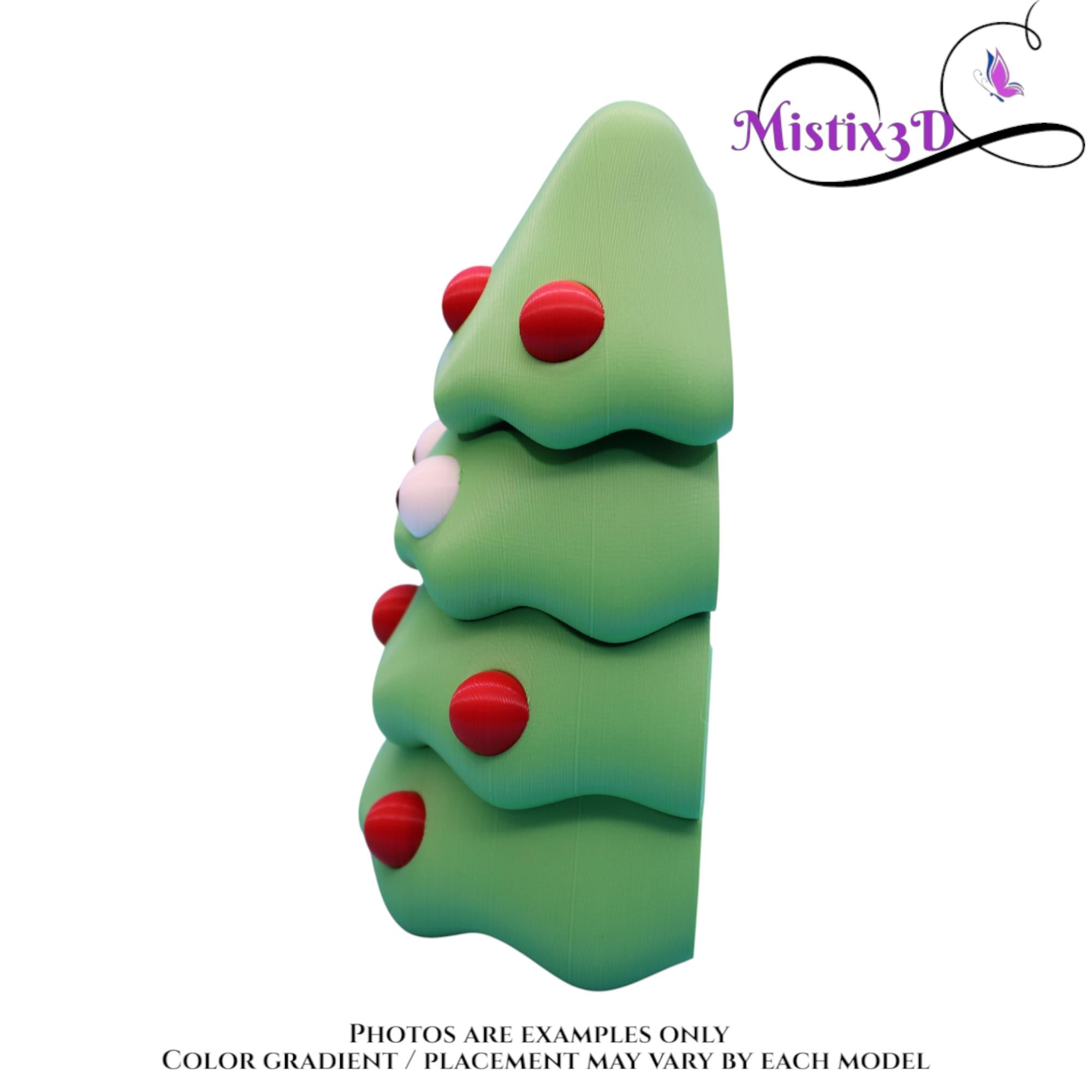 Christmas Tree with/without Eyes | Funny Holiday Desk Decor | 3D Printed | Kawaii Xmas Gift