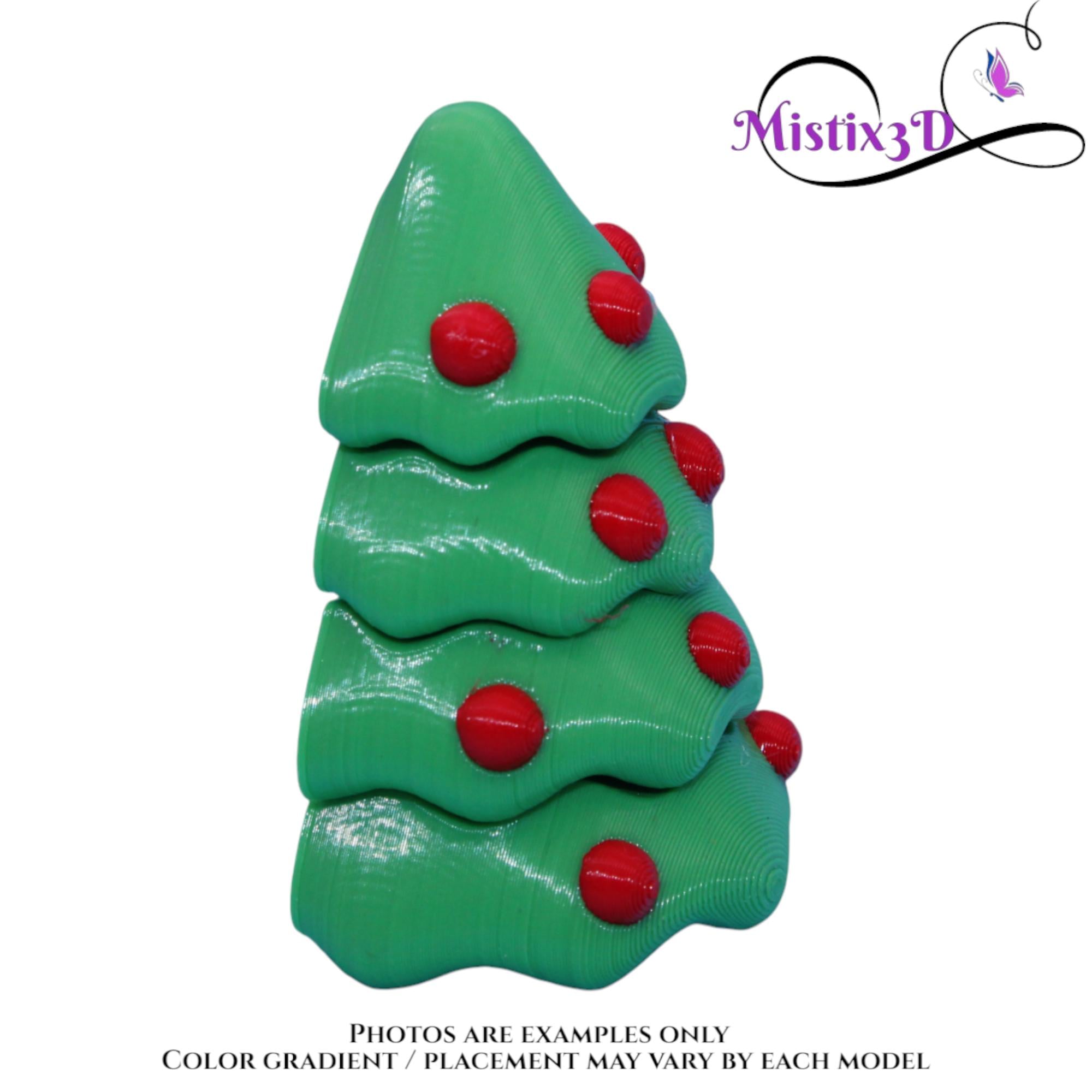 Christmas Tree with/without Eyes | Funny Holiday Desk Decor | 3D Printed | Kawaii Xmas Gift