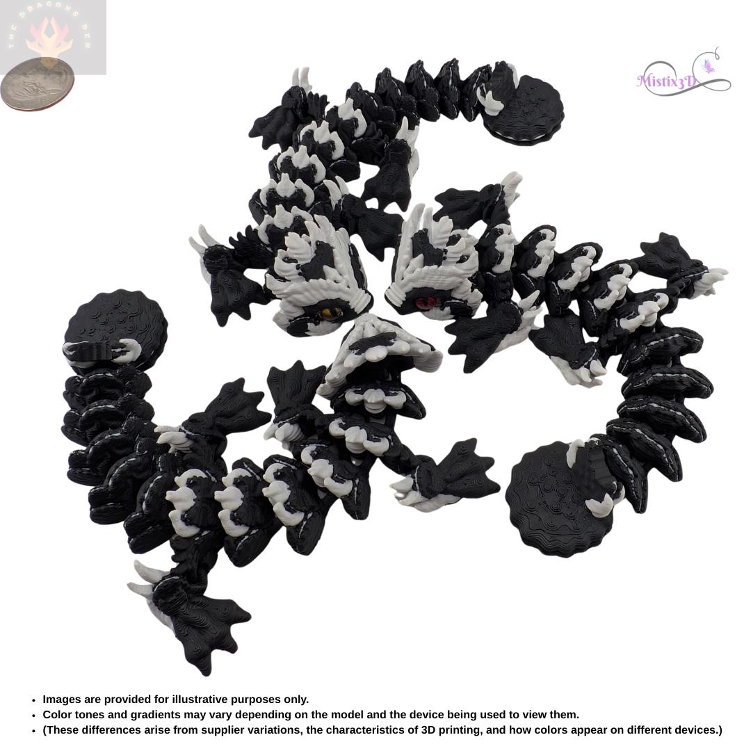 Baby Cookies and Cream Glass Eye Dragon | 3D Printed | Authorized Seller of Dragons Den