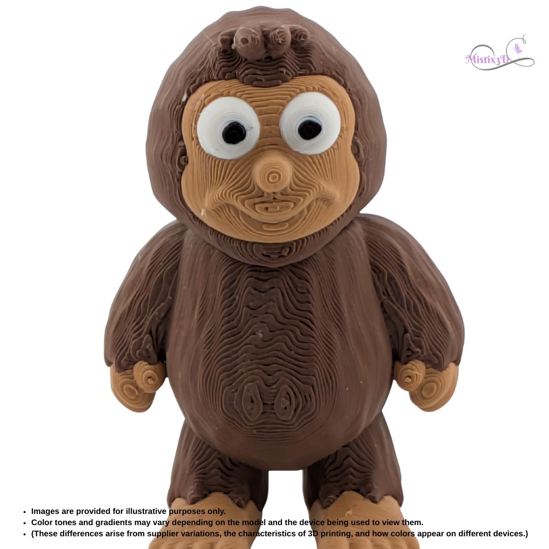 Articulated Sasquatch Figure – 3D Printed Desk Toy, Display Item Authorized Seller of Inplace