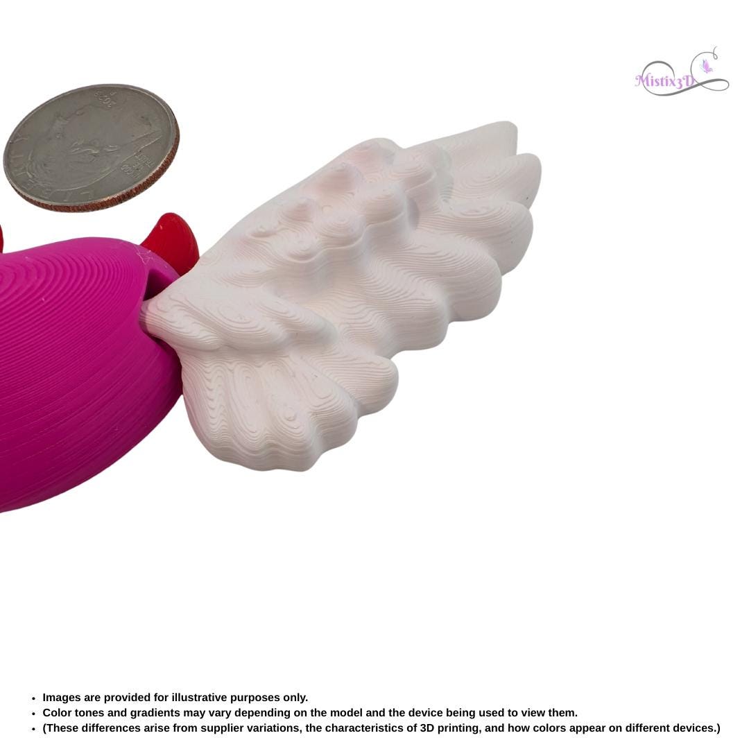 Valentine Devil Heart Articulated Keychain | 3D Printed – Authorized Seller of Cobotech