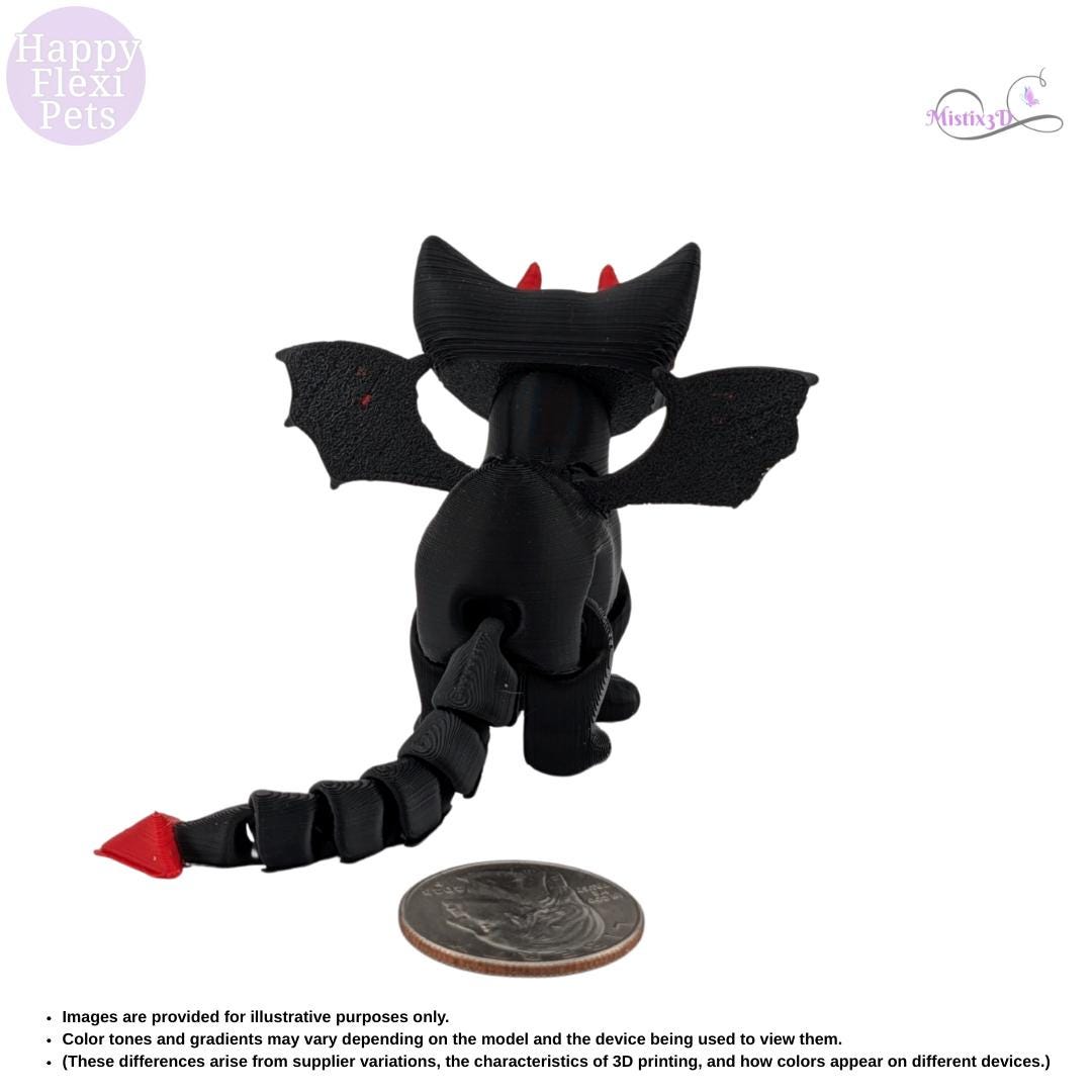 Angel / Devil Kitty 3D Printed – Authorized Seller of Happy Flexi Pets