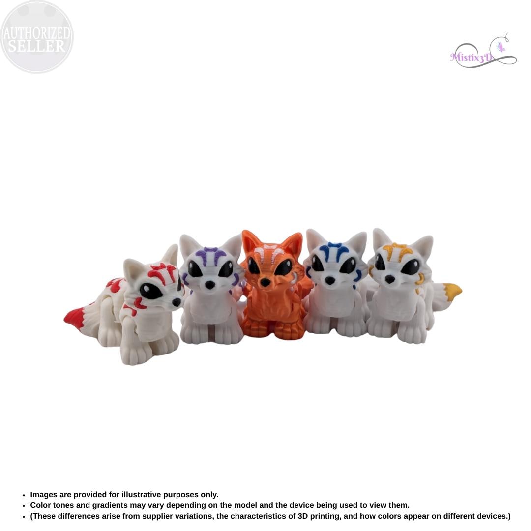 Kitsune Hatchling | 3d printed | Authorized Seller Cinderwing