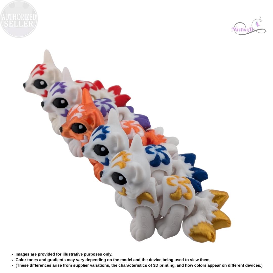 Kitsune Hatchling | 3d printed | Authorized Seller Cinderwing