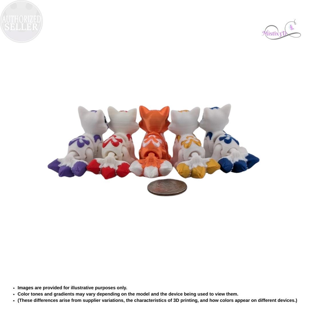 Kitsune Hatchling | 3d printed | Authorized Seller Cinderwing