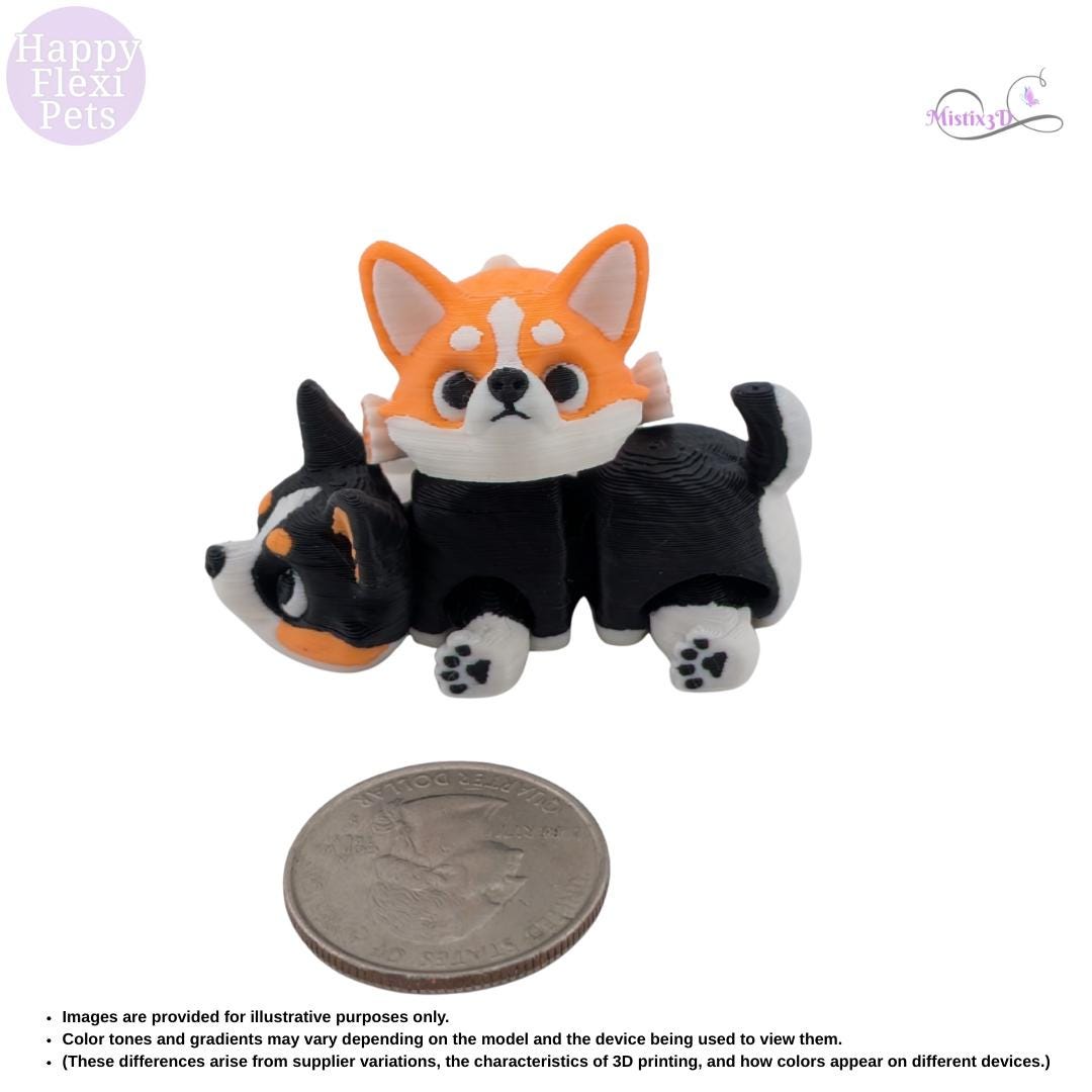 Mini Corgis-3D Printed – Authorized Seller of Happy Flexi Pets
