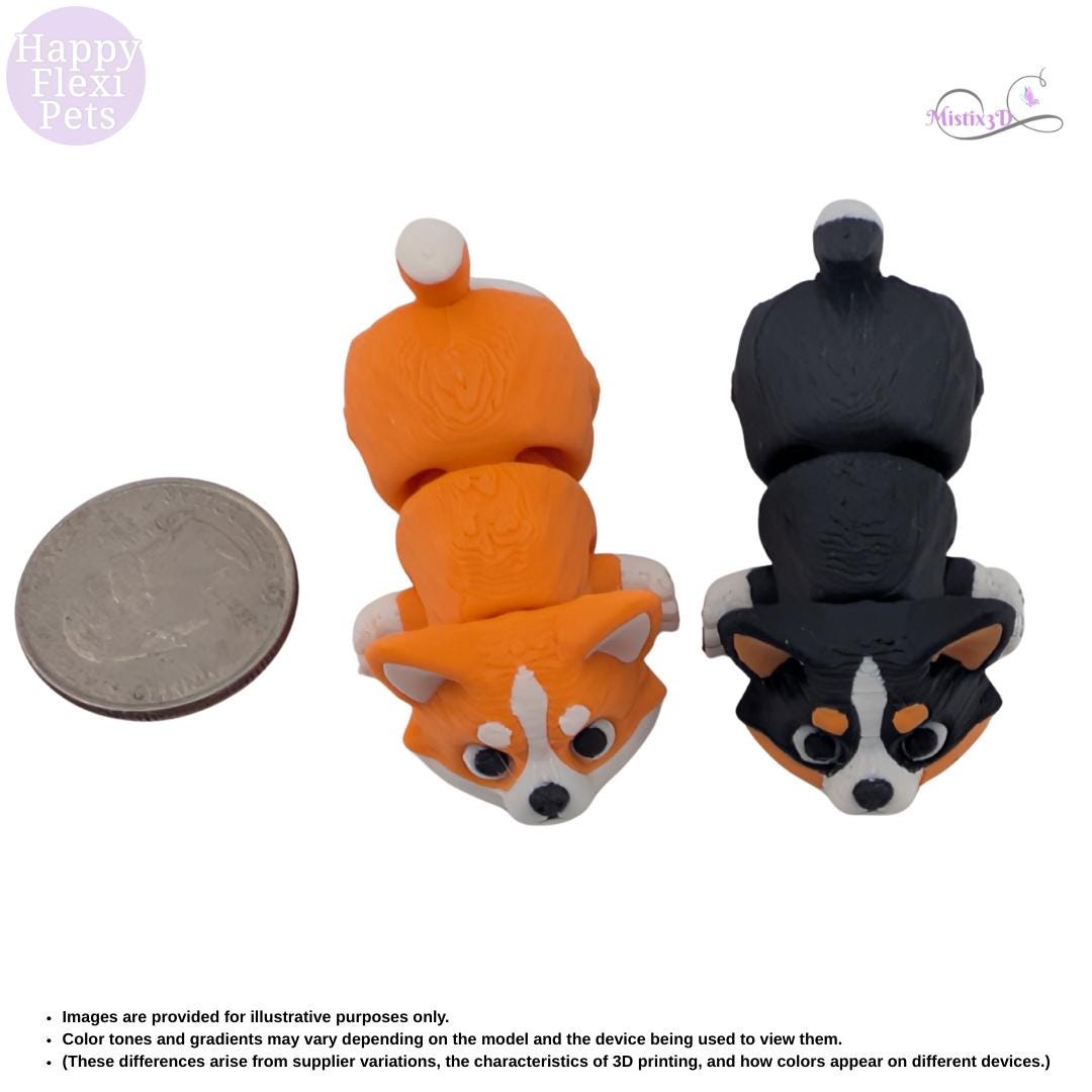 Mini Corgis-3D Printed – Authorized Seller of Happy Flexi Pets