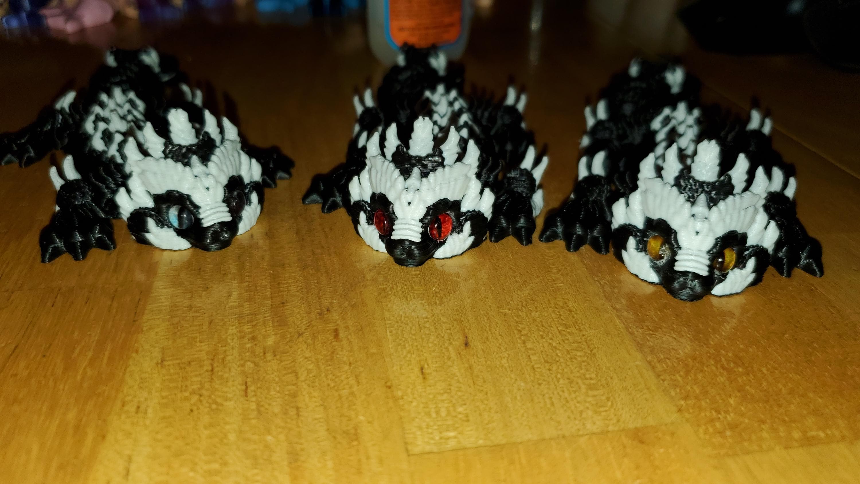 Baby Cookies and Cream Glass Eye Dragon | 3D Printed | Authorized Seller of Dragons Den