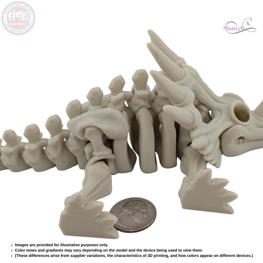 Skeleton Styracosaurus | 3D Printed | Authorized Seller of Flexi Factory