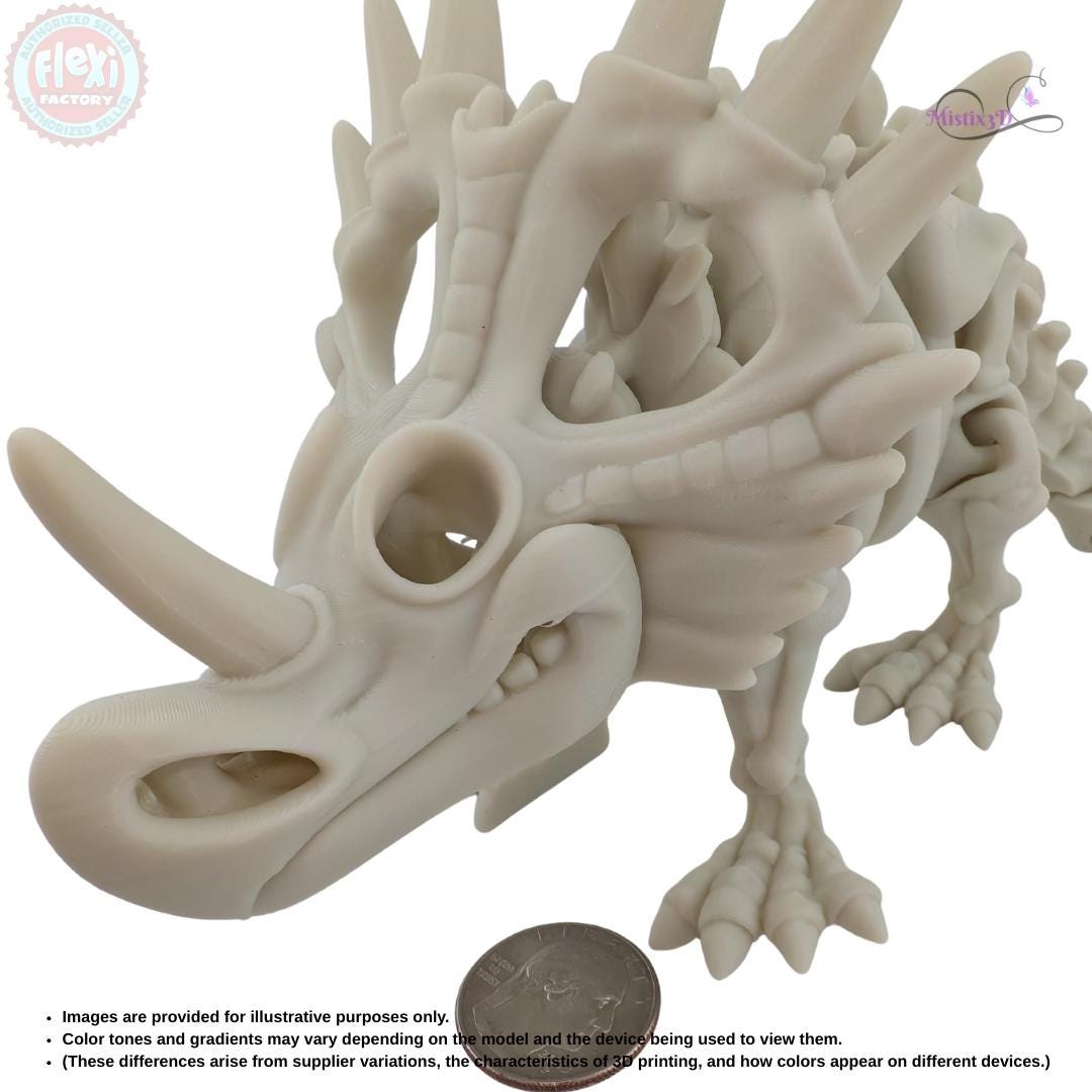 Skeleton Styracosaurus | 3D Printed | Authorized Seller of Flexi Factory