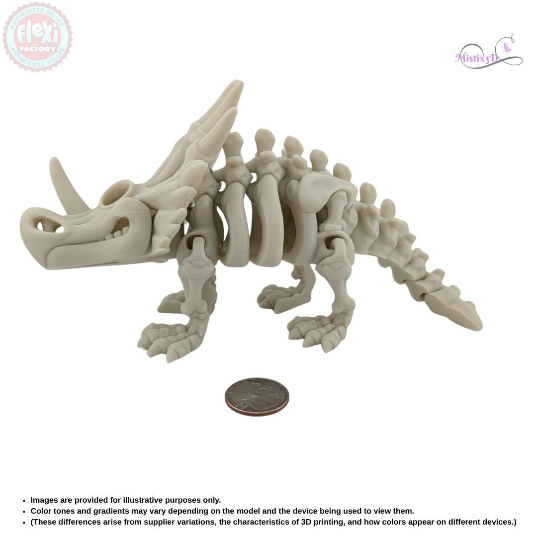 Skeleton Styracosaurus | 3D Printed | Authorized Seller of Flexi Factory