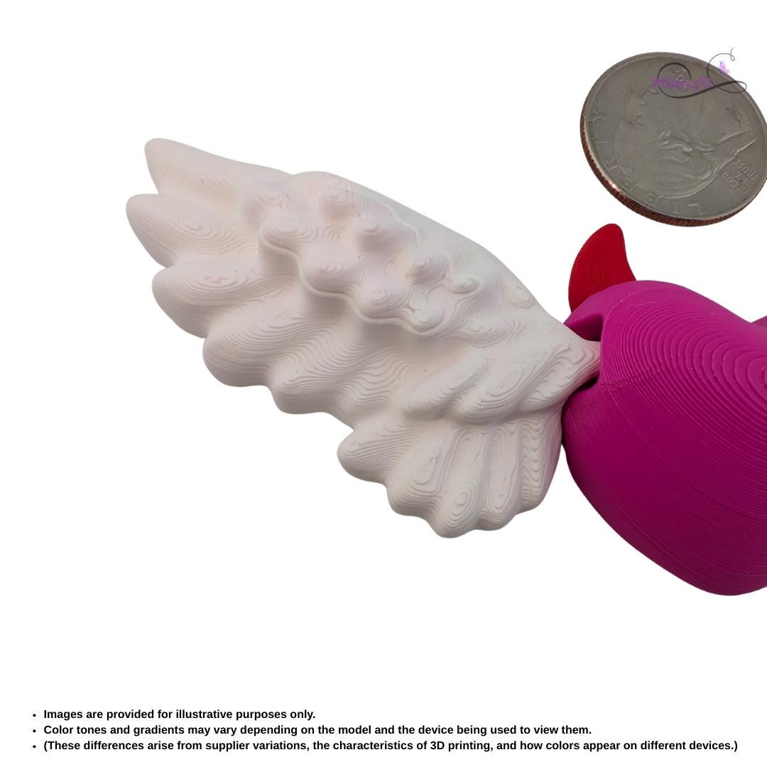 Valentine Devil Heart Articulated Keychain | 3D Printed – Authorized Seller of Cobotech
