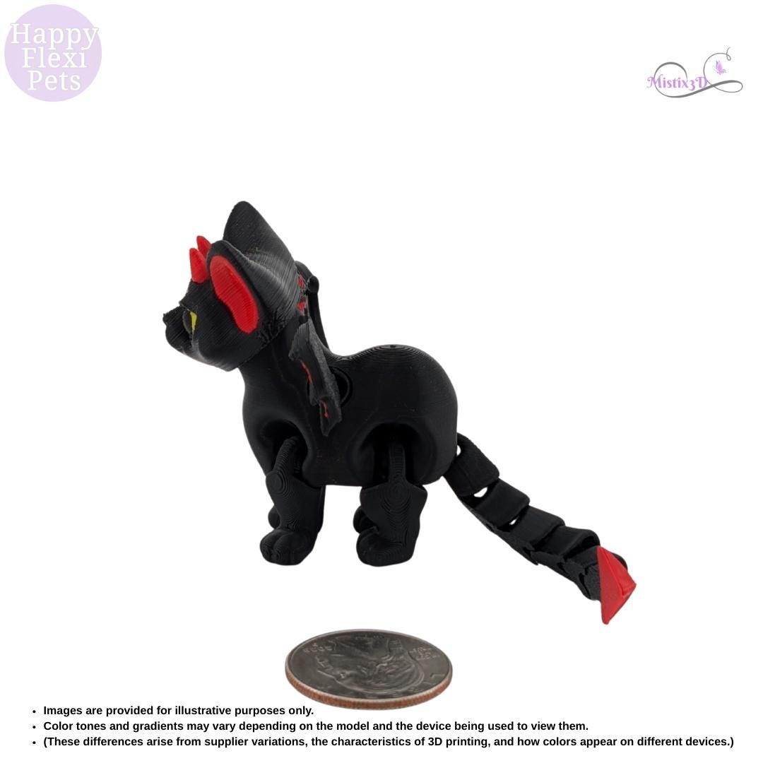 Angel / Devil Kitty 3D Printed – Authorized Seller of Happy Flexi Pets