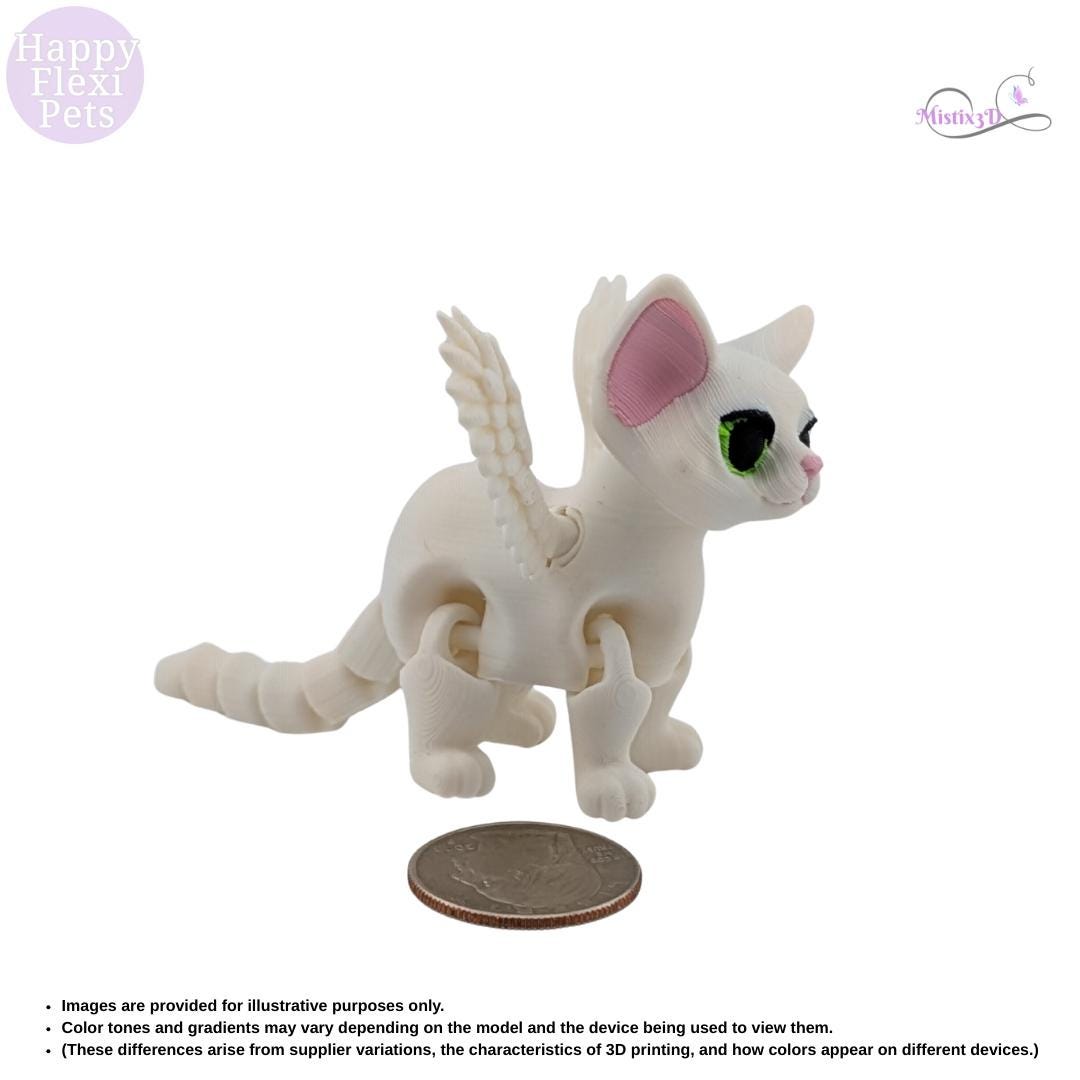 Angel / Devil Kitty 3D Printed – Authorized Seller of Happy Flexi Pets