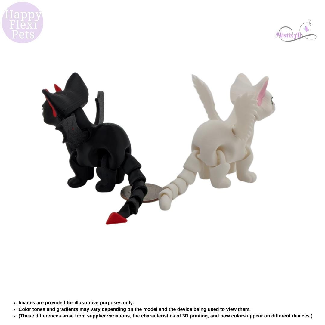 Angel / Devil Kitty 3D Printed – Authorized Seller of Happy Flexi Pets