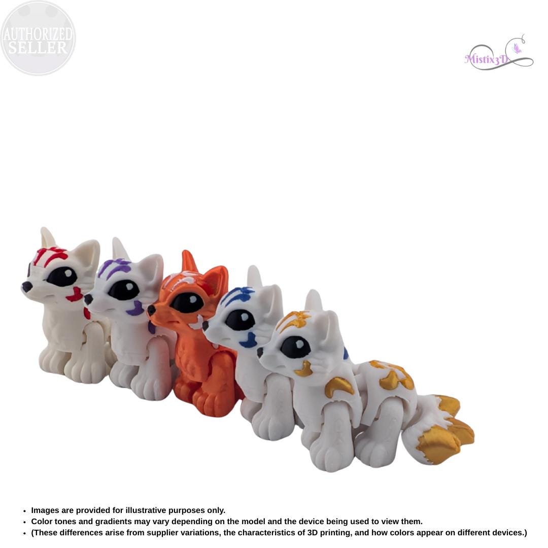 Kitsune Hatchling | 3d printed | Authorized Seller Cinderwing