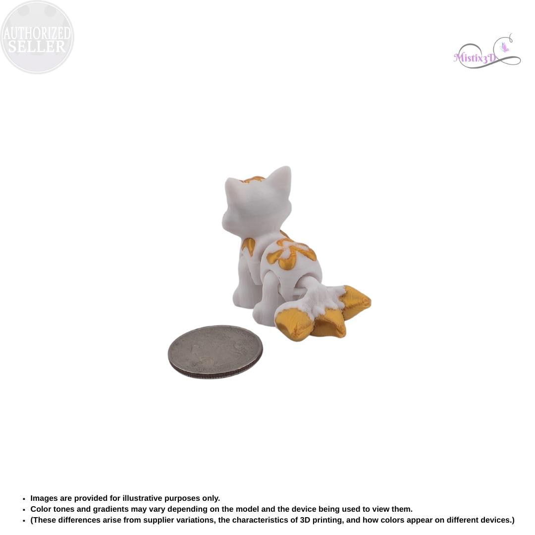Kitsune Hatchling | 3d printed | Authorized Seller Cinderwing