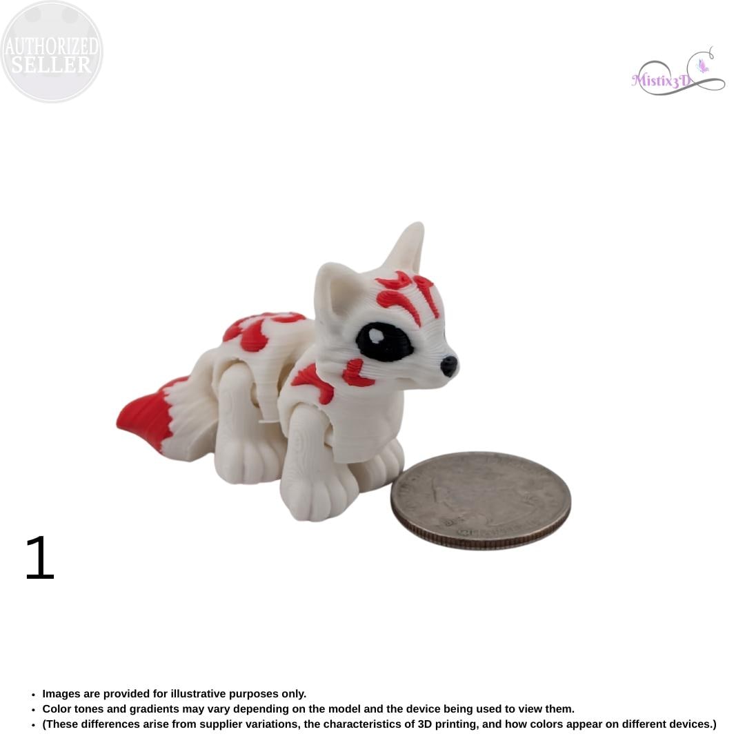 Kitsune Hatchling | 3d printed | Authorized Seller Cinderwing