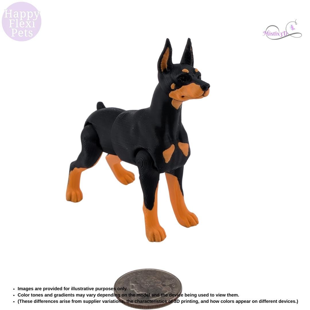 Doberman - 3D Printed – Authorized Seller of Happy Flexi Pets