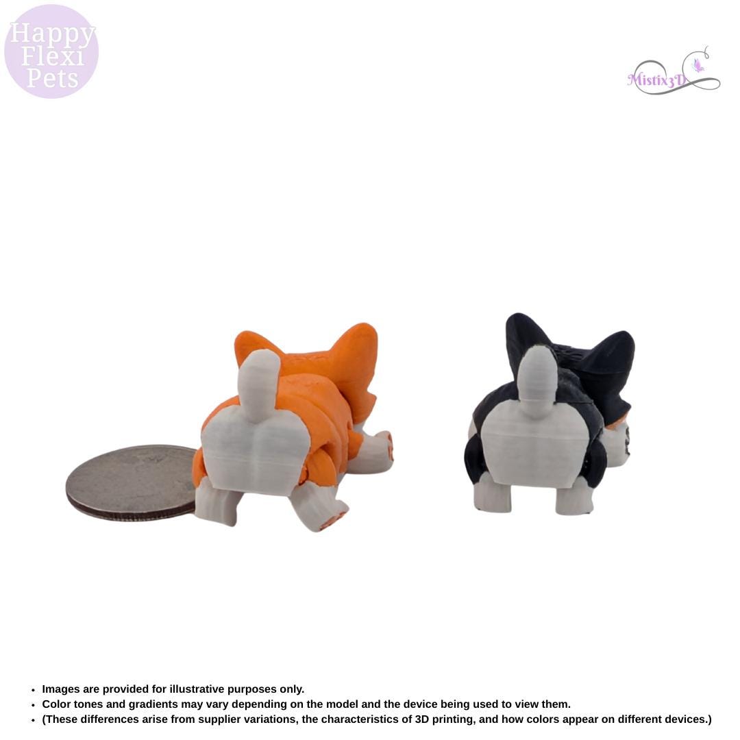 Mini Corgis-3D Printed – Authorized Seller of Happy Flexi Pets