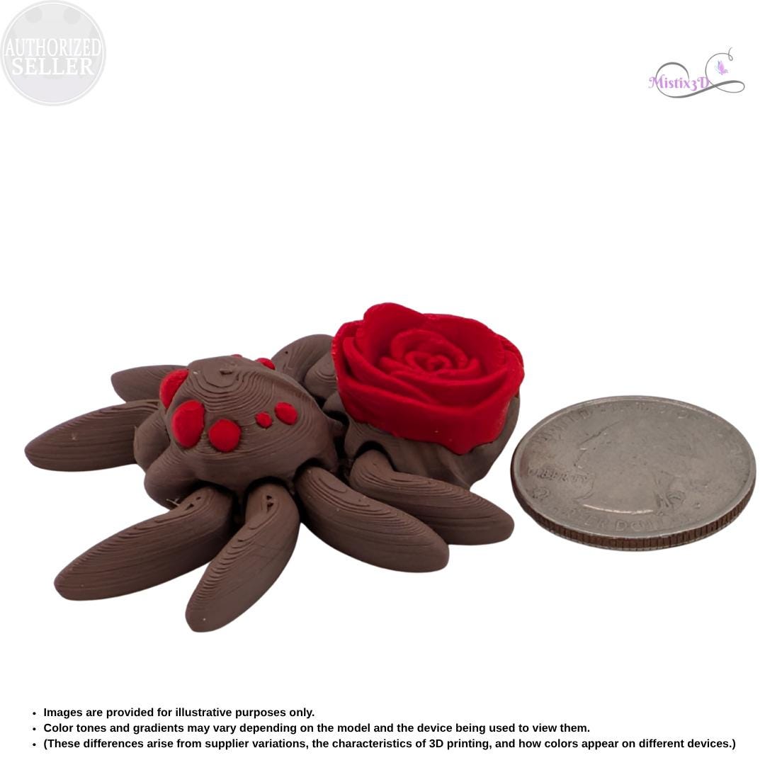 Articulated Rose Spider Fidget