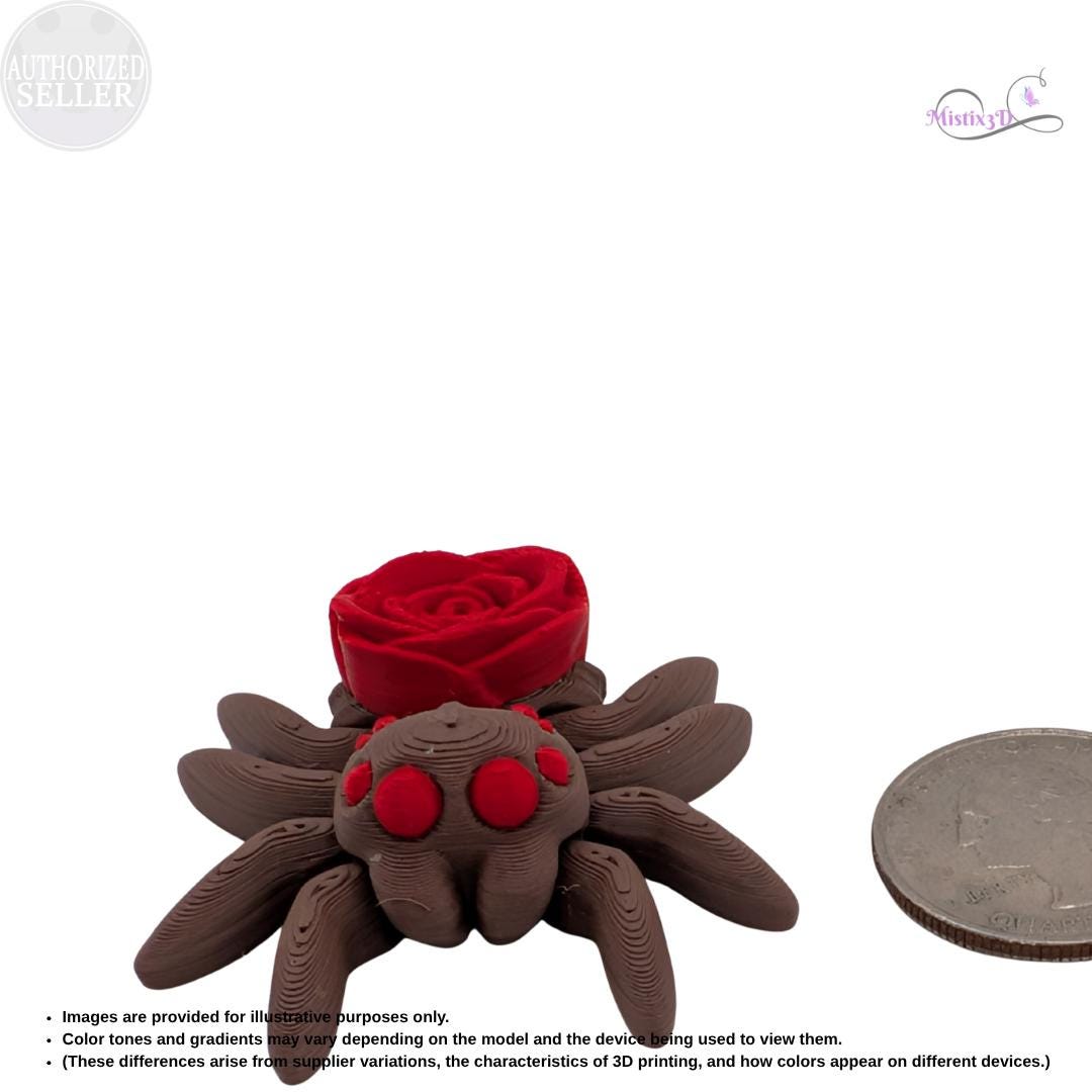 Articulated Rose Spider Fidget