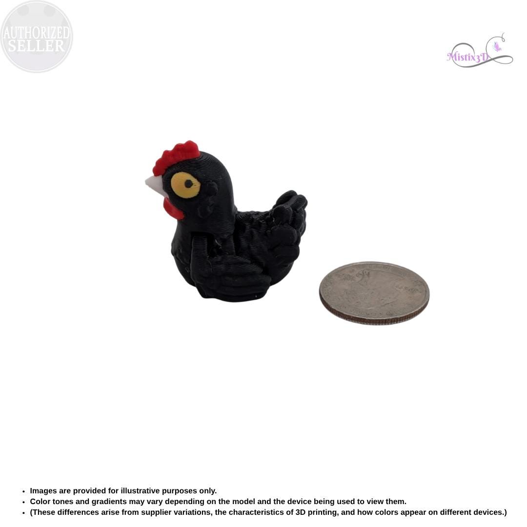 Articulated Chicken Fidget Toy | 3d printed | Authorized Seller Cinderwing