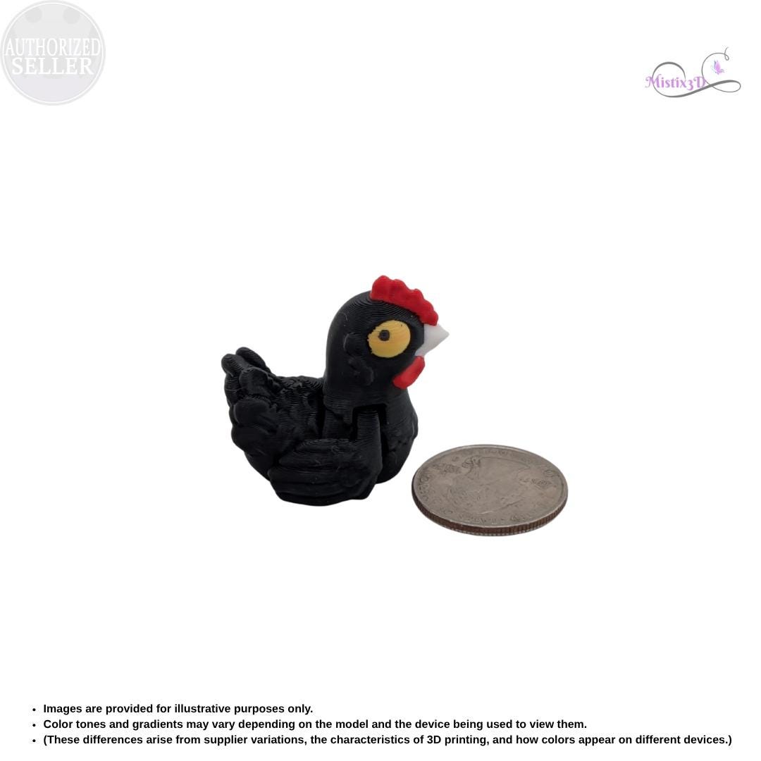 Articulated Chicken Fidget Toy | 3d printed | Authorized Seller Cinderwing