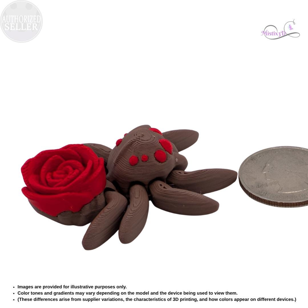 Articulated Rose Spider Fidget 8.75 in. 400%