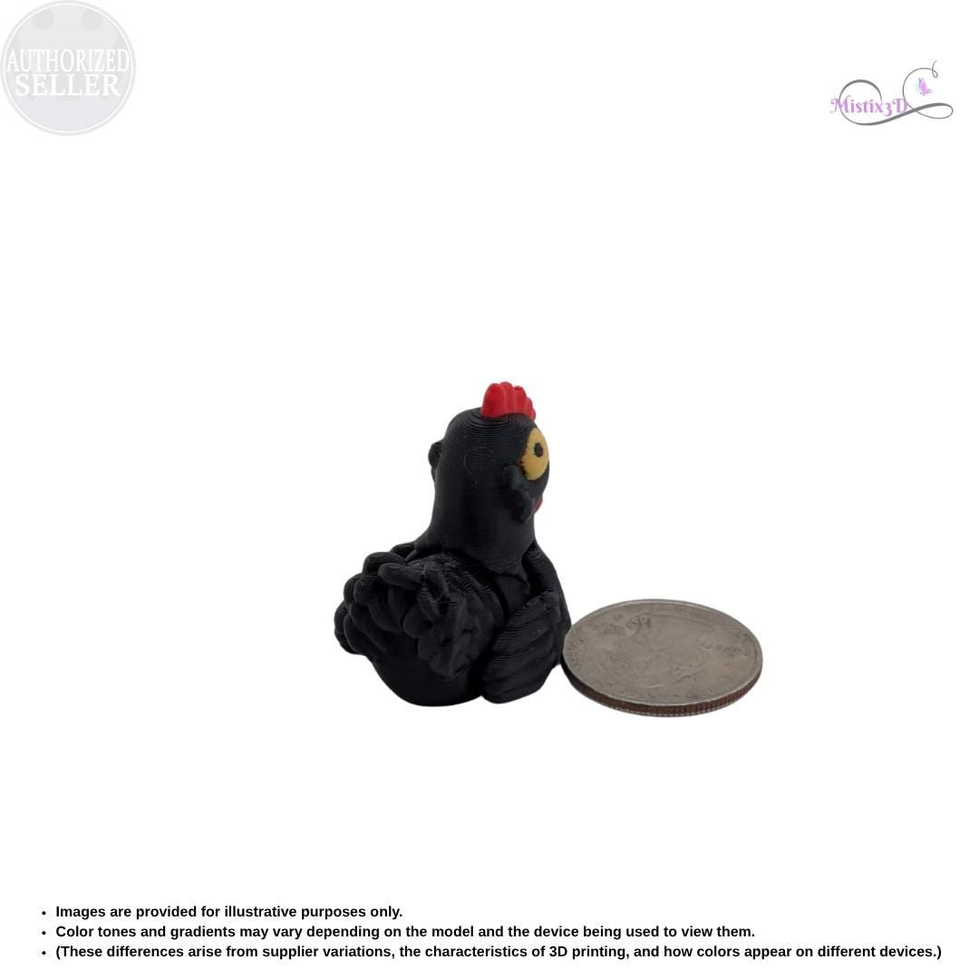 Articulated Chicken Fidget Toy | 3d printed | Authorized Seller Cinderwing