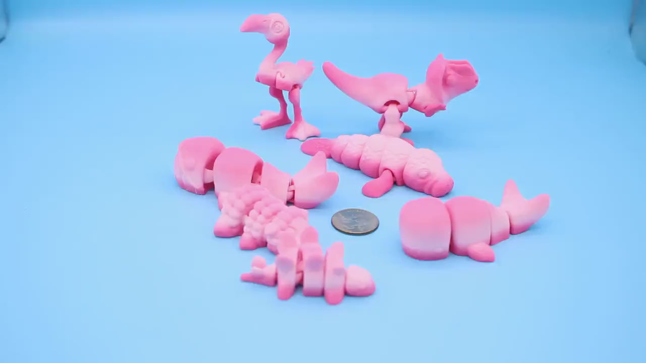 Cute Animals, Random Pink Gradient - 3D Printed | Authorized Seller