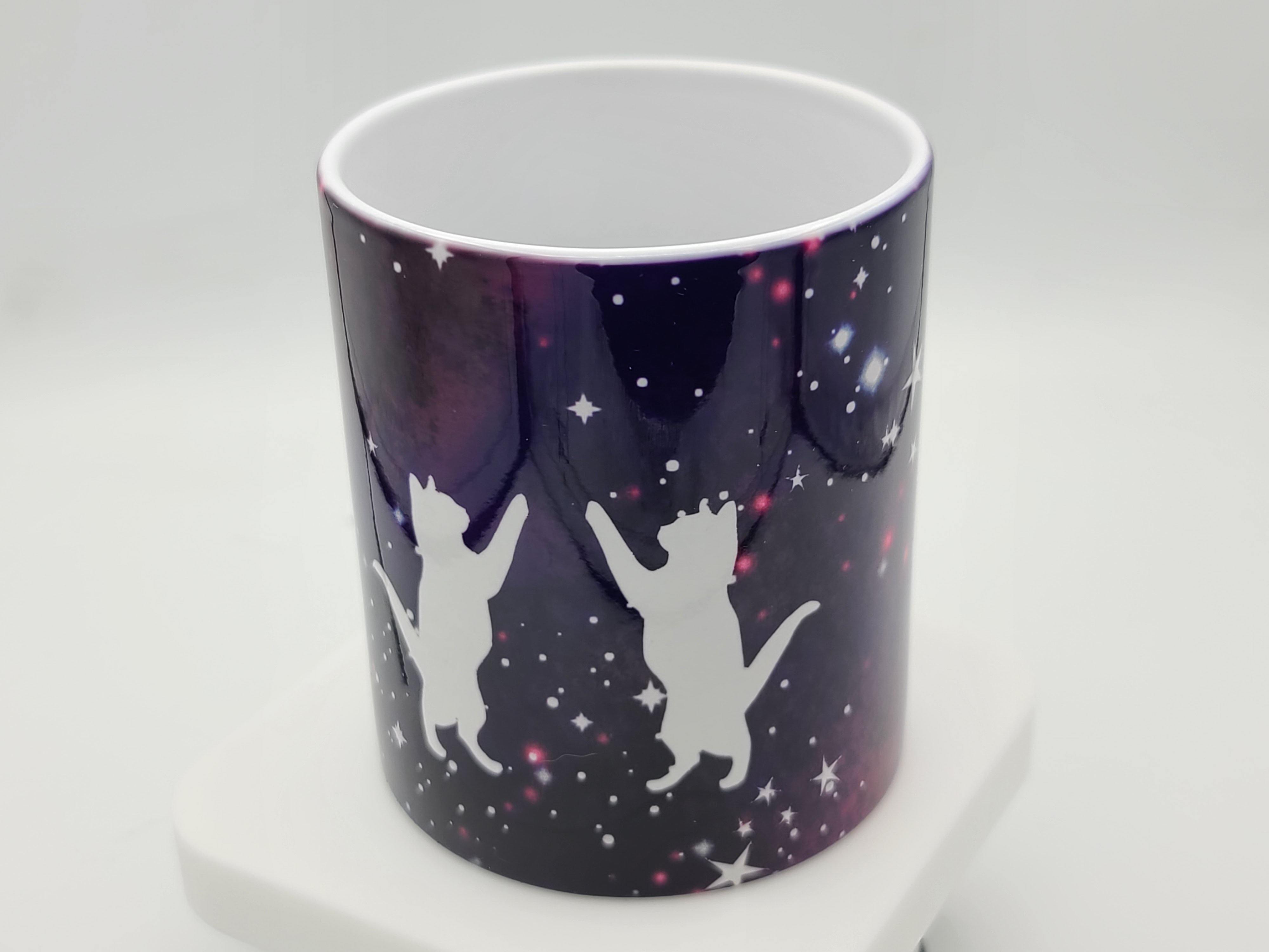 Cat mug reaching for the stars 12 oz. - Love Miss Rose