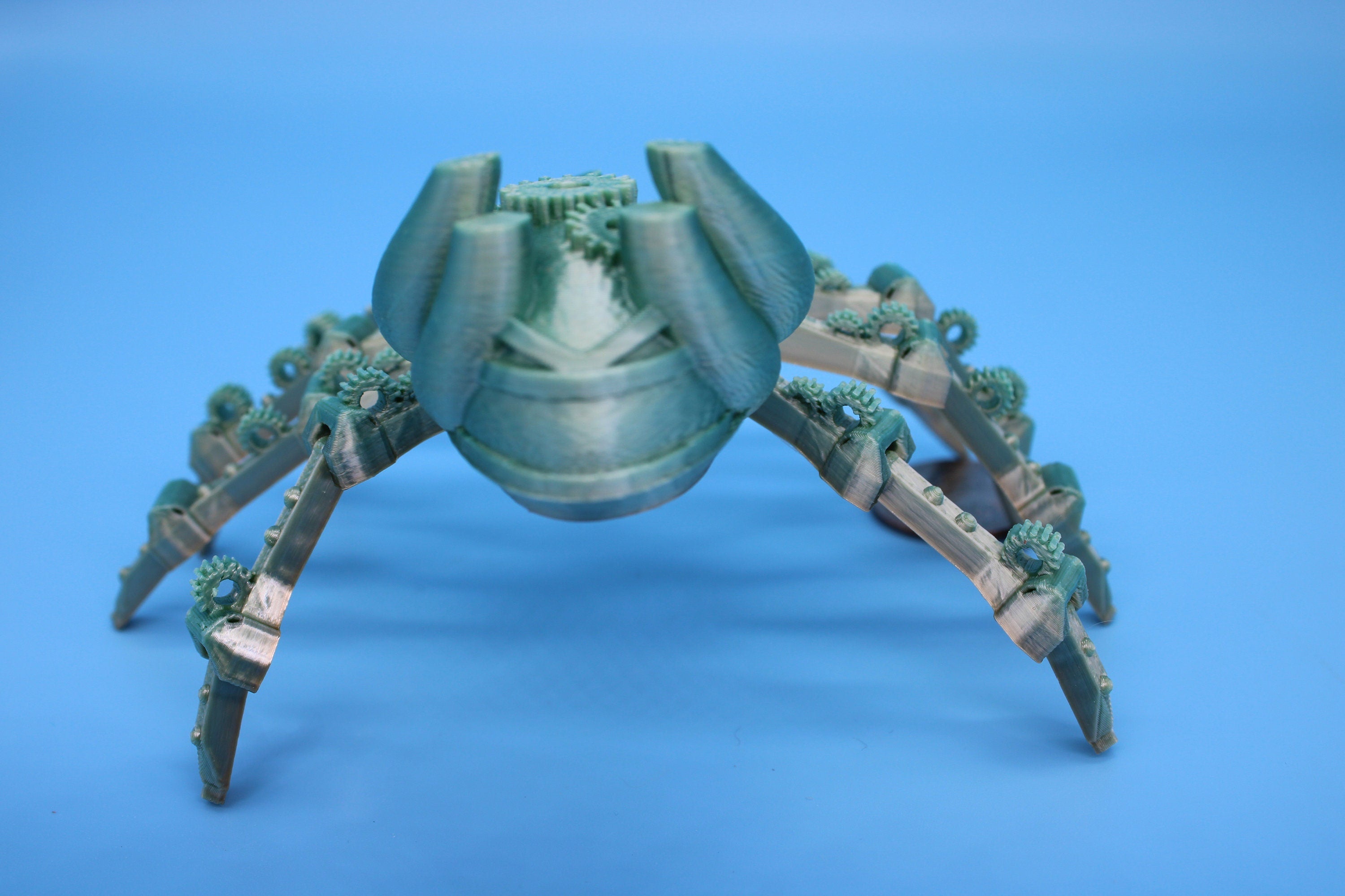 Rainbow Steam Punk Spider. Steam Punk Spider 3D printed articulating spider . flexi Toy, 5.75 in. Stress Relief, Gift.