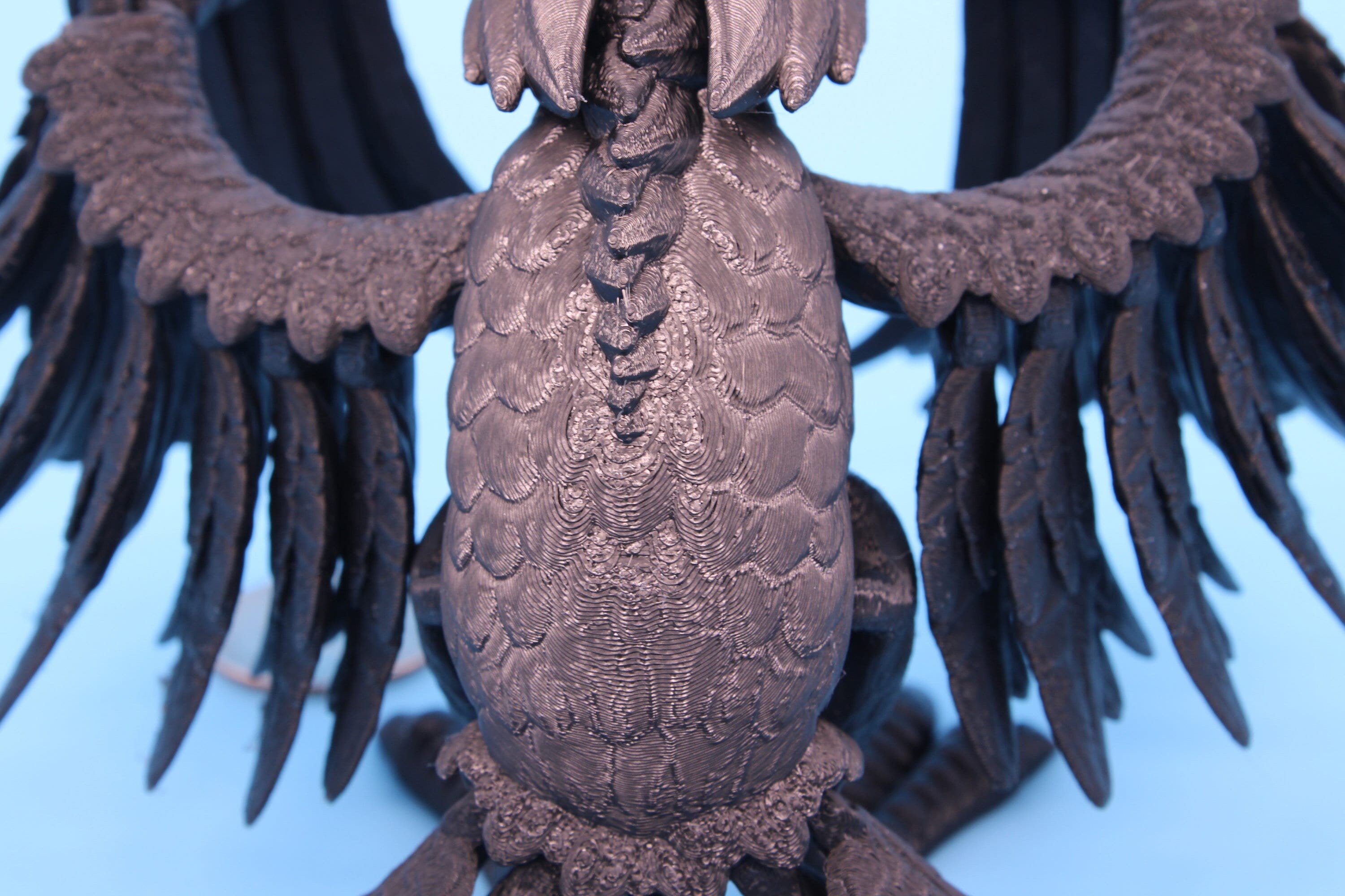Black Phoenix | Cute Flexi Toy | Unique 3D Printed | Articulating Fidget Toy | Sensory toy | 4 in.