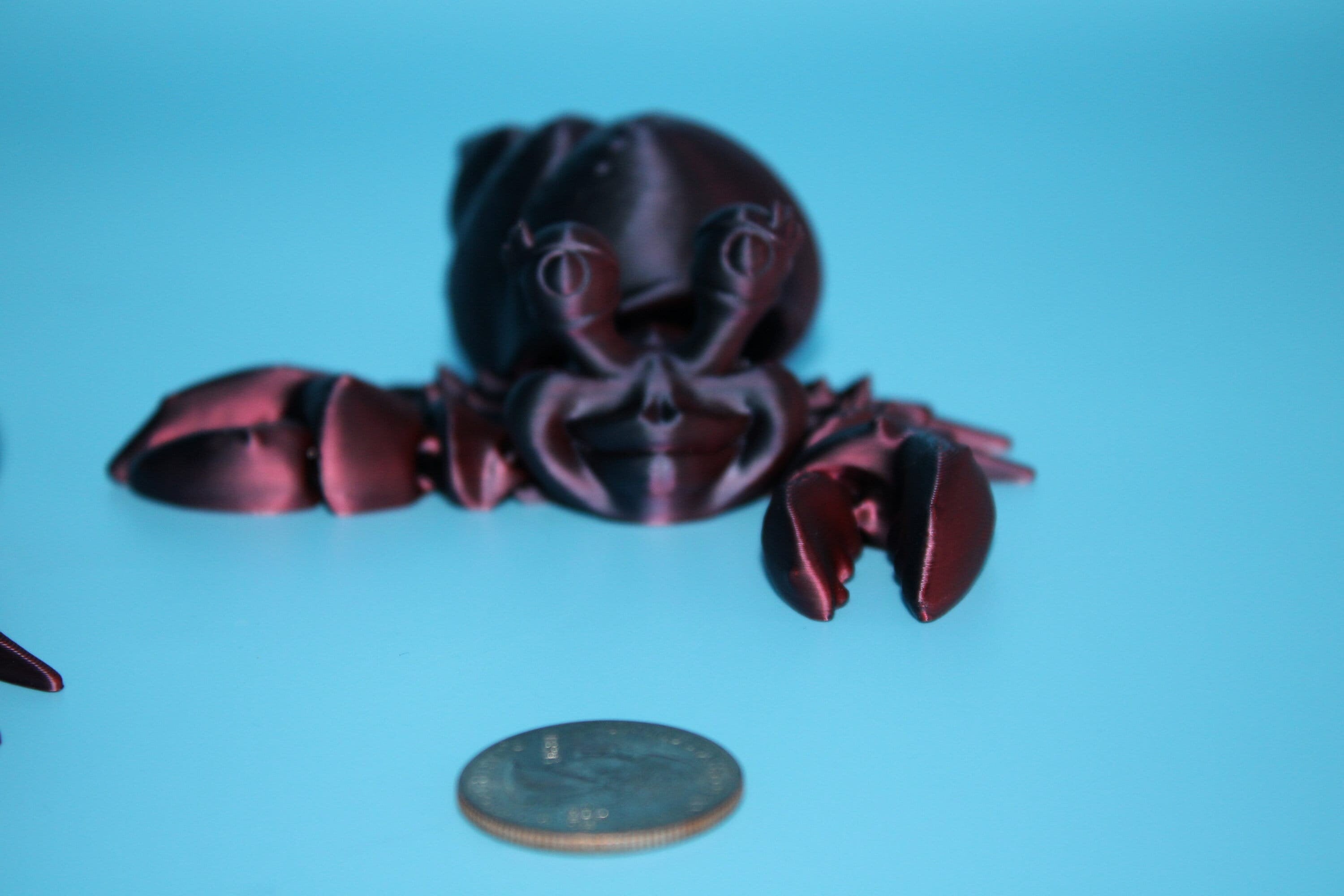Hermit Crabs- Black / Red | Mr. & Mrs. | 3D Printed | Super Cute | Friendly Crabs.